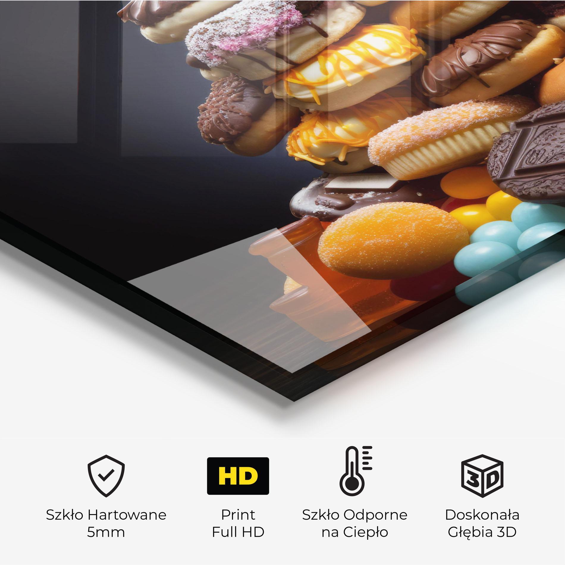 Panel Szklany do Kuchni Donuts mockup 2