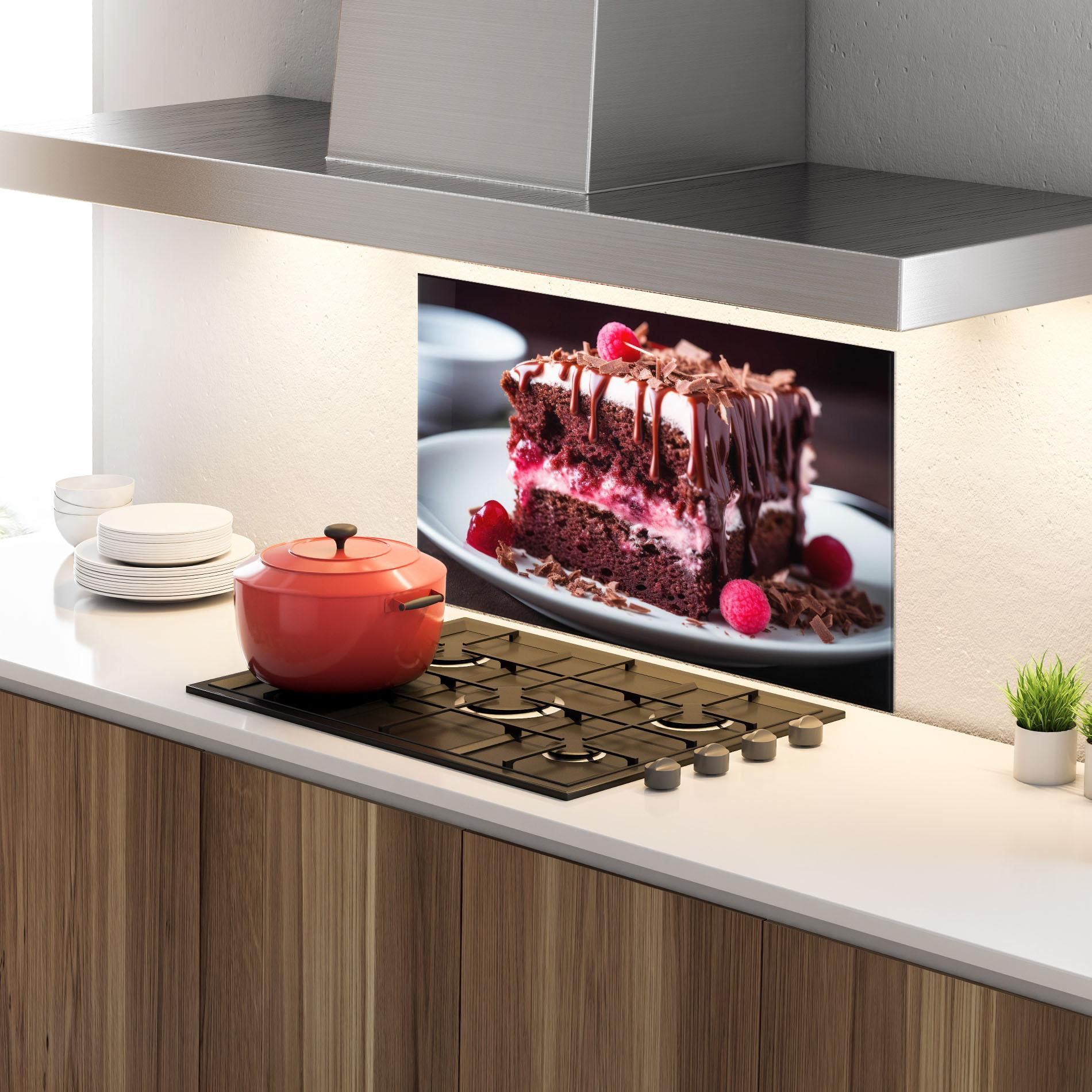 Panel Szklany do Kuchni Brown Cake mockup 4