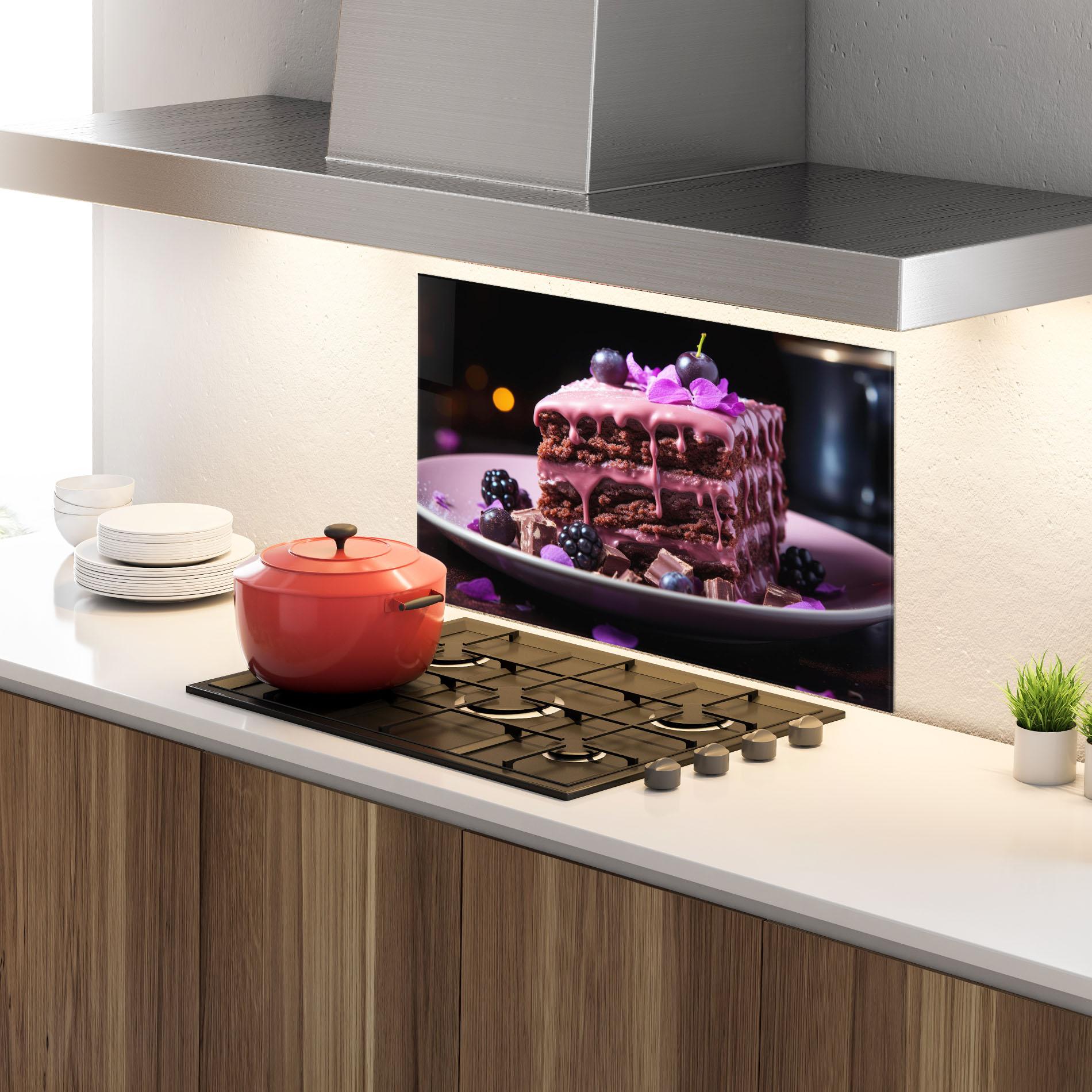 Panel Szklany do Kuchni Chocolate Berries mockup 4