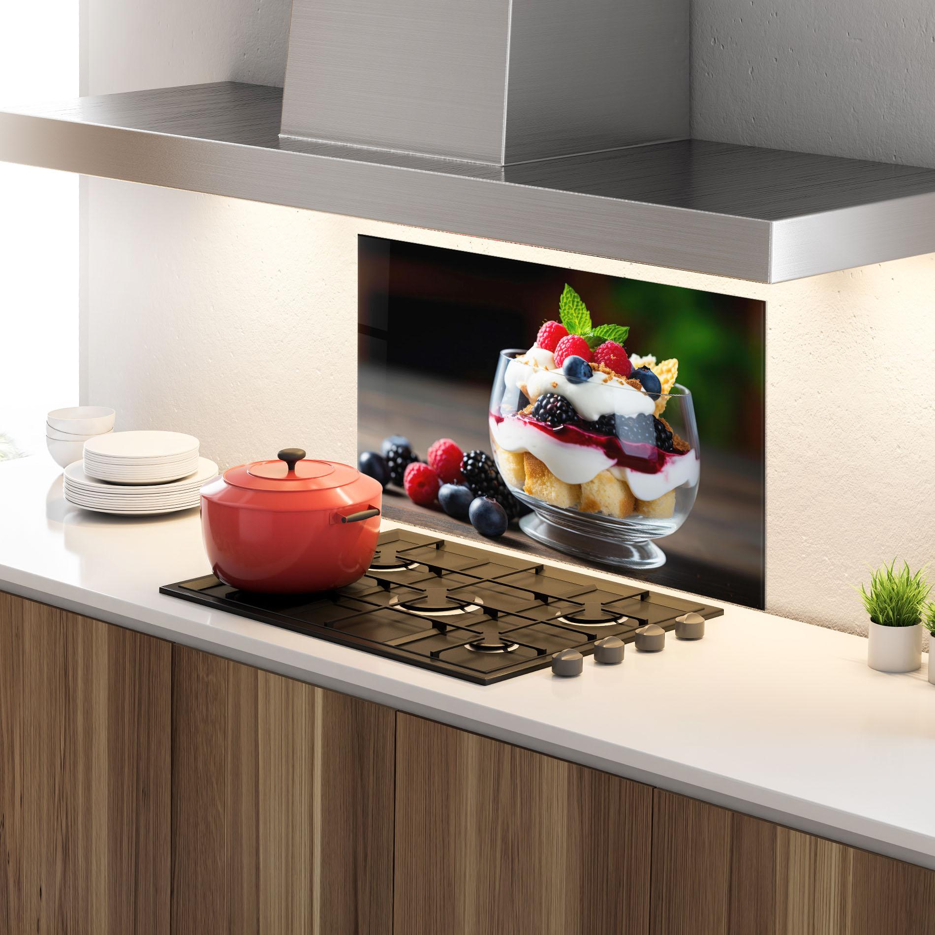 Panel Szklany do Kuchni Cup Sweet Dessert mockup 4