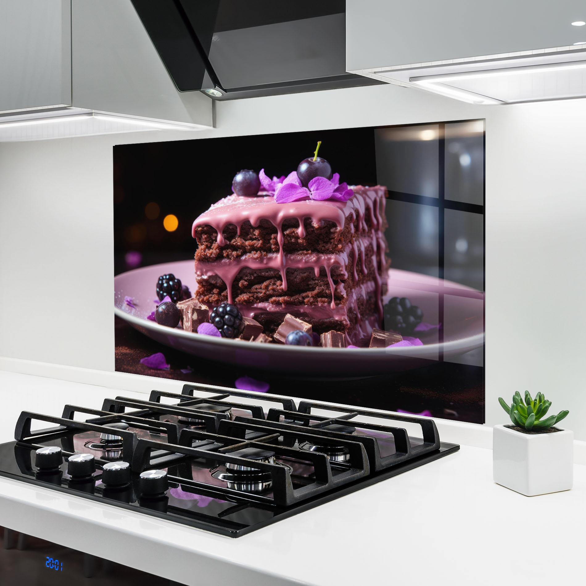 Panel Szklany do Kuchni Chocolate Berries mockup 6