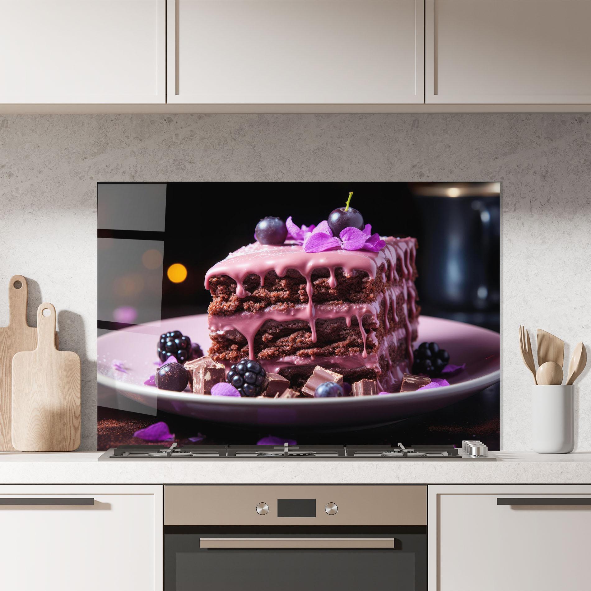 Panel Szklany do Kuchni Chocolate Berries mockup 7