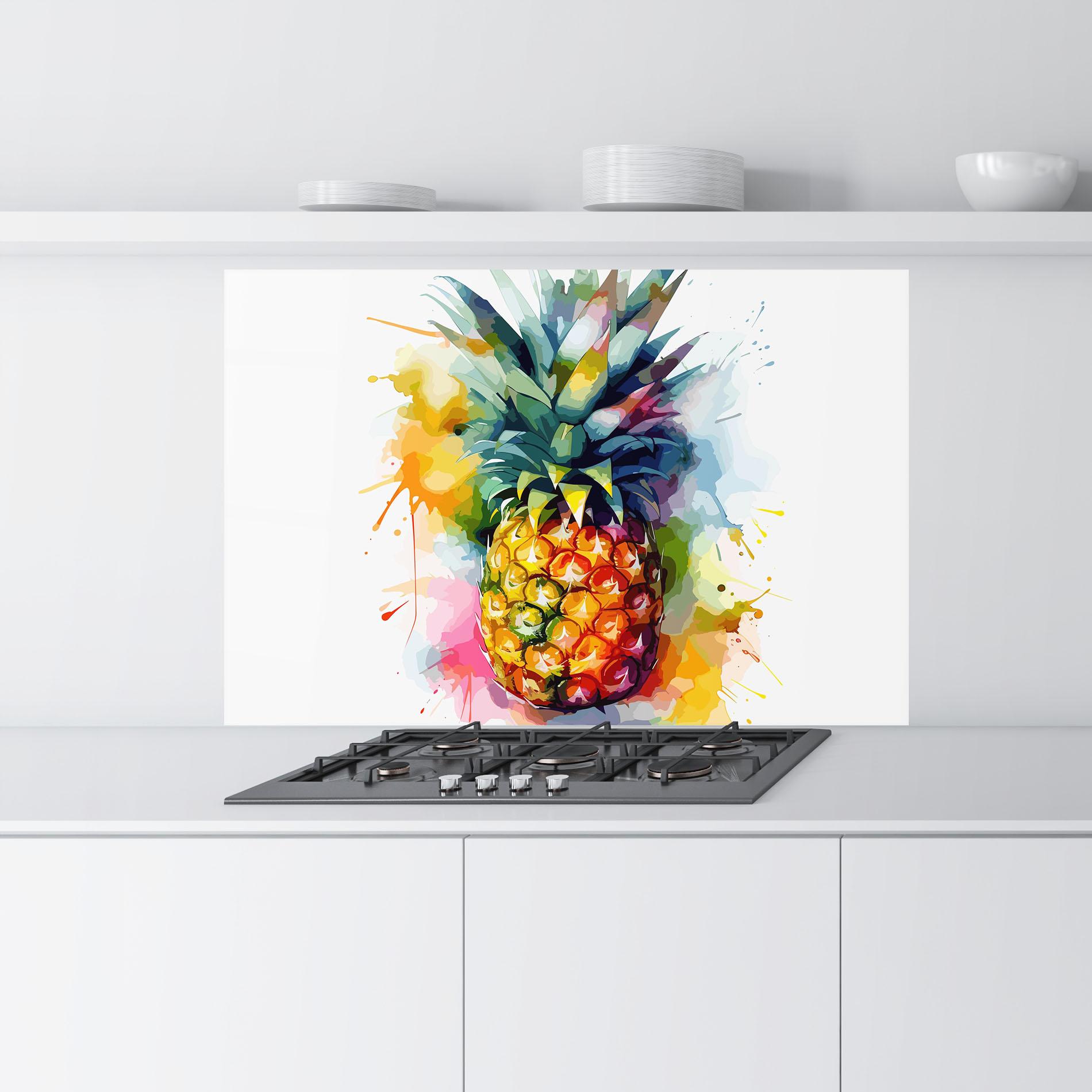 Panel Szklany do Kuchni Color Mix Pineapple mockup 9