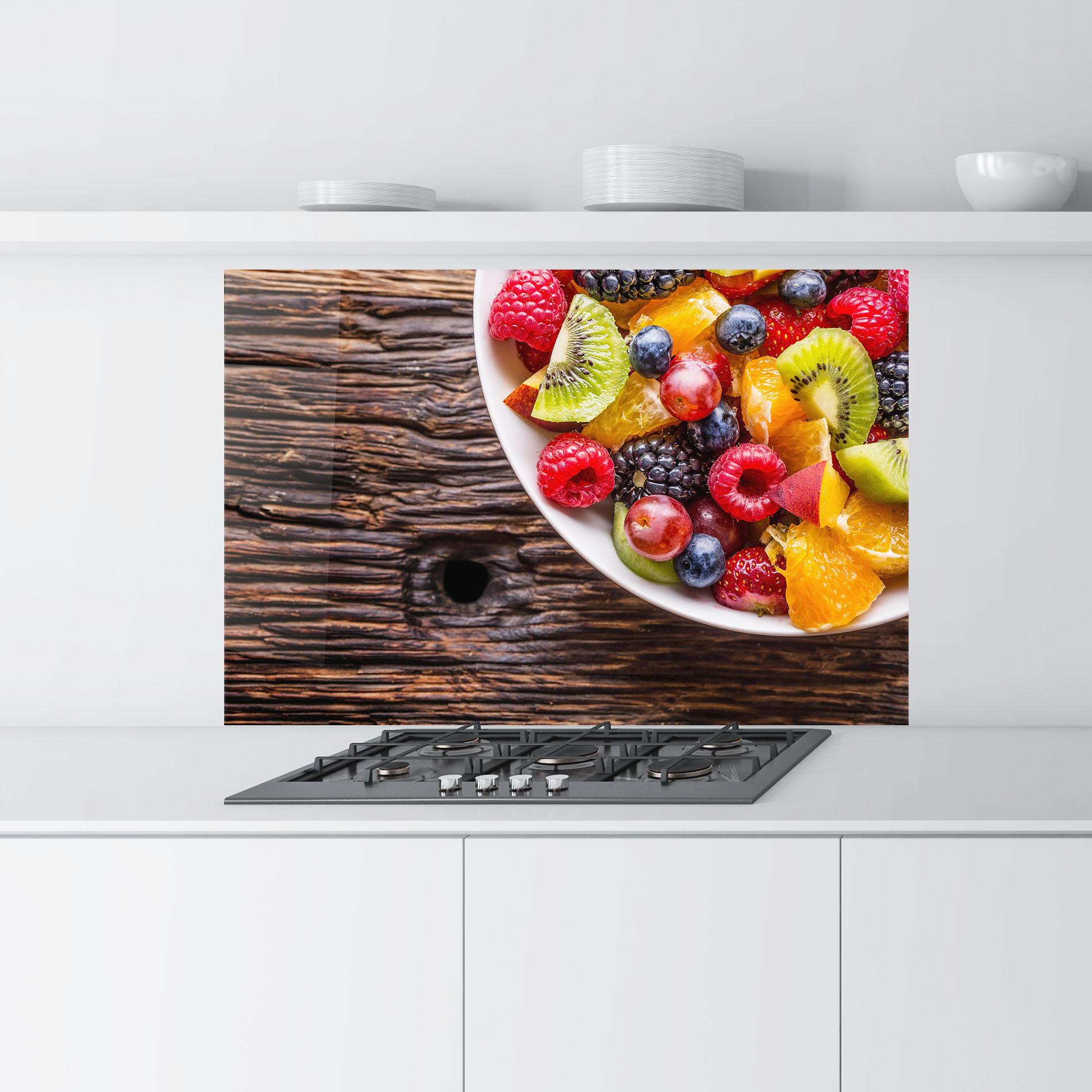 Panel Szklany do Kuchni Fresh Fruit Salad mockup 9