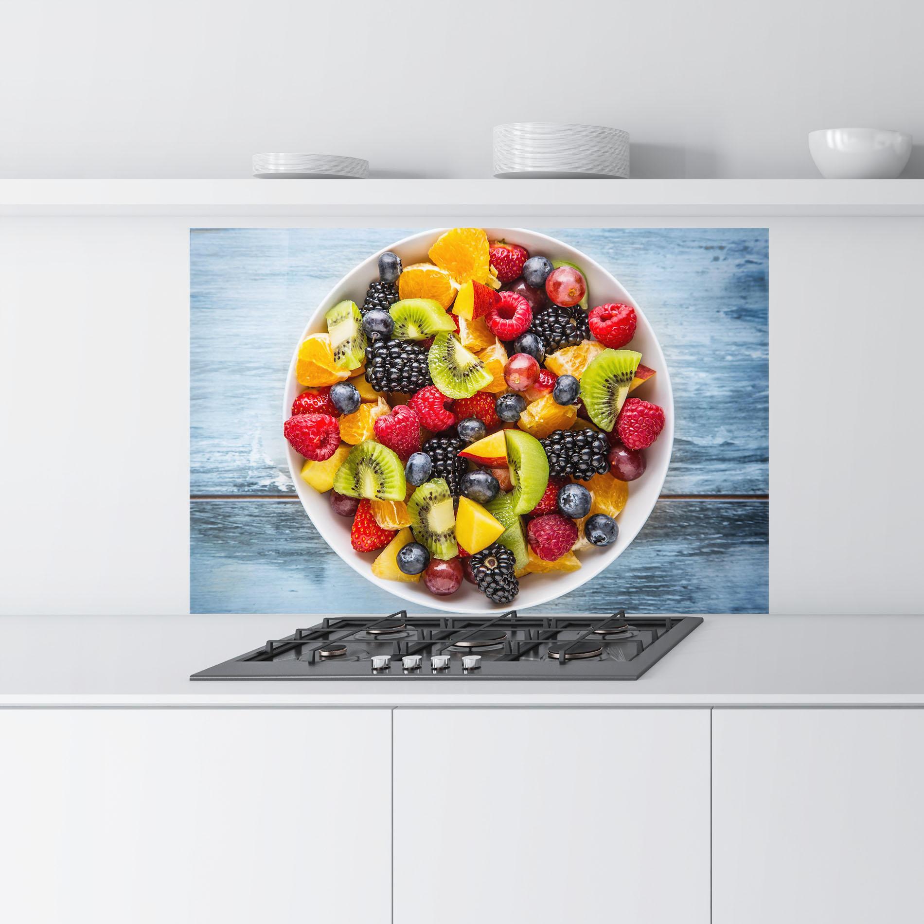Panel Szklany do Kuchni Tropical Fruit Salad mockup 9