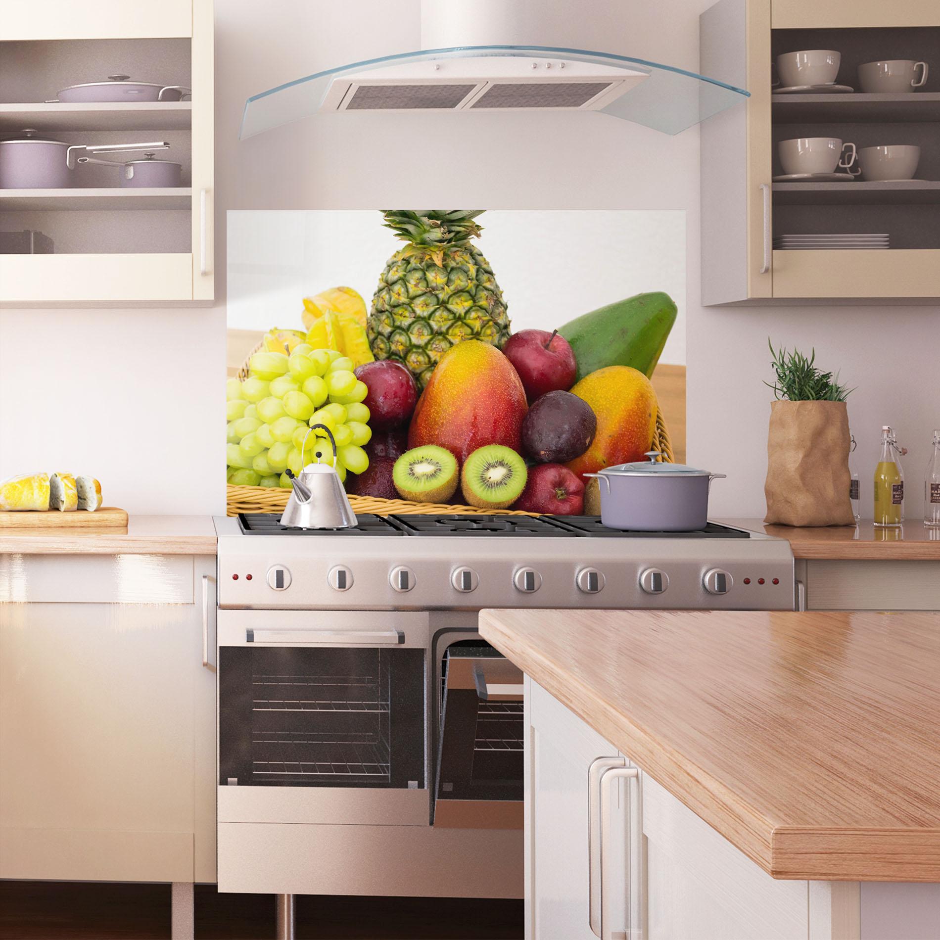 Panel Szklany do Kuchni Fruit Basket mockup 1