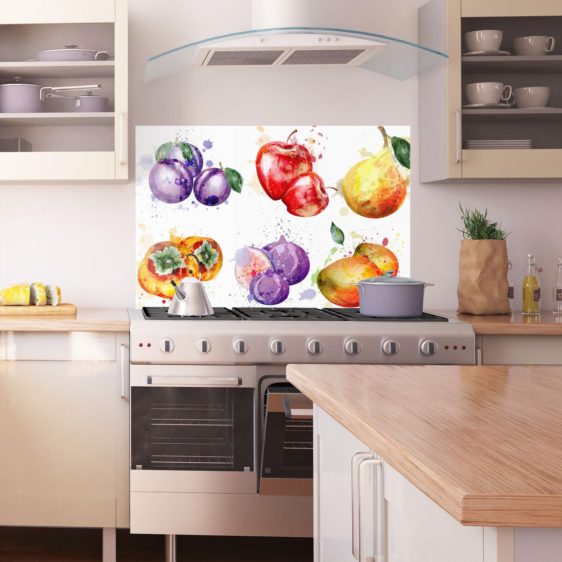 Panel Szklany do Kuchni Fruits Art mockup 1