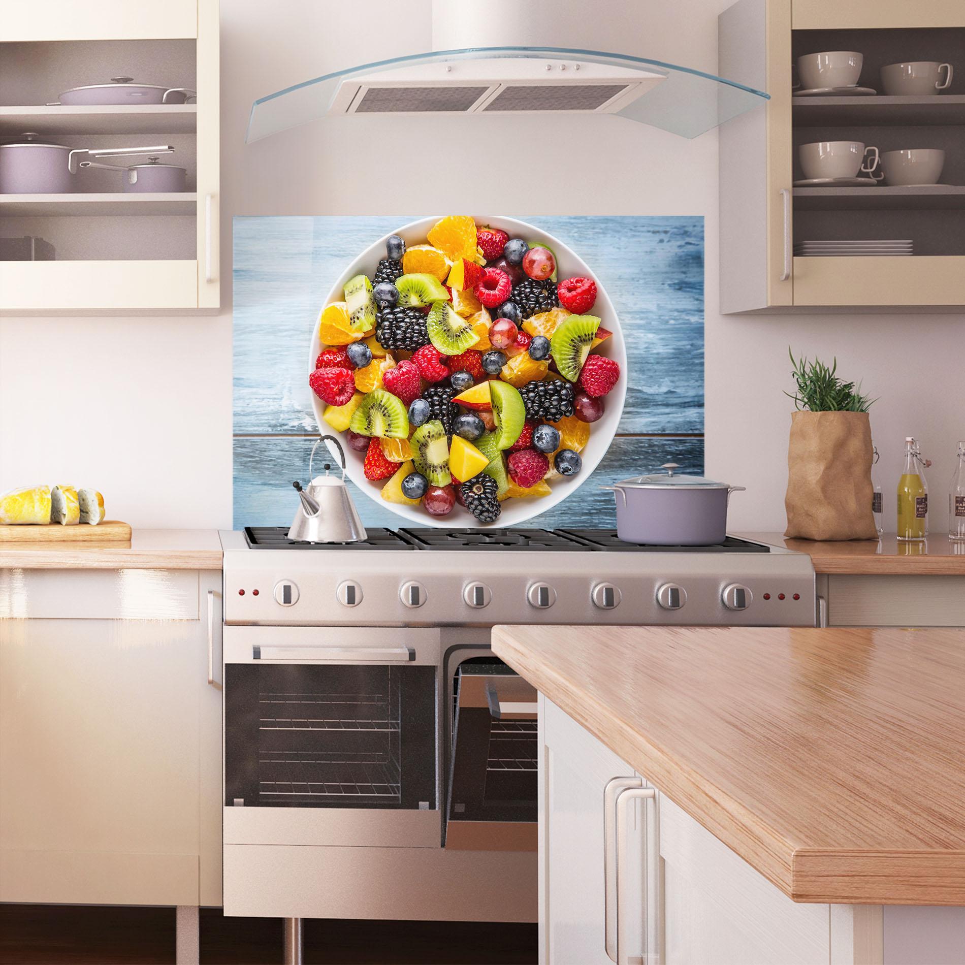 Panel Szklany do Kuchni Tropical Fruit Salad mockup 1