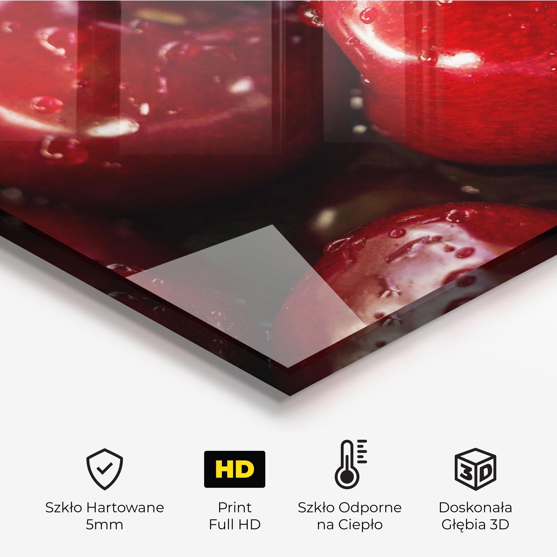 Panel Szklany do Kuchni Cherries mockup 2