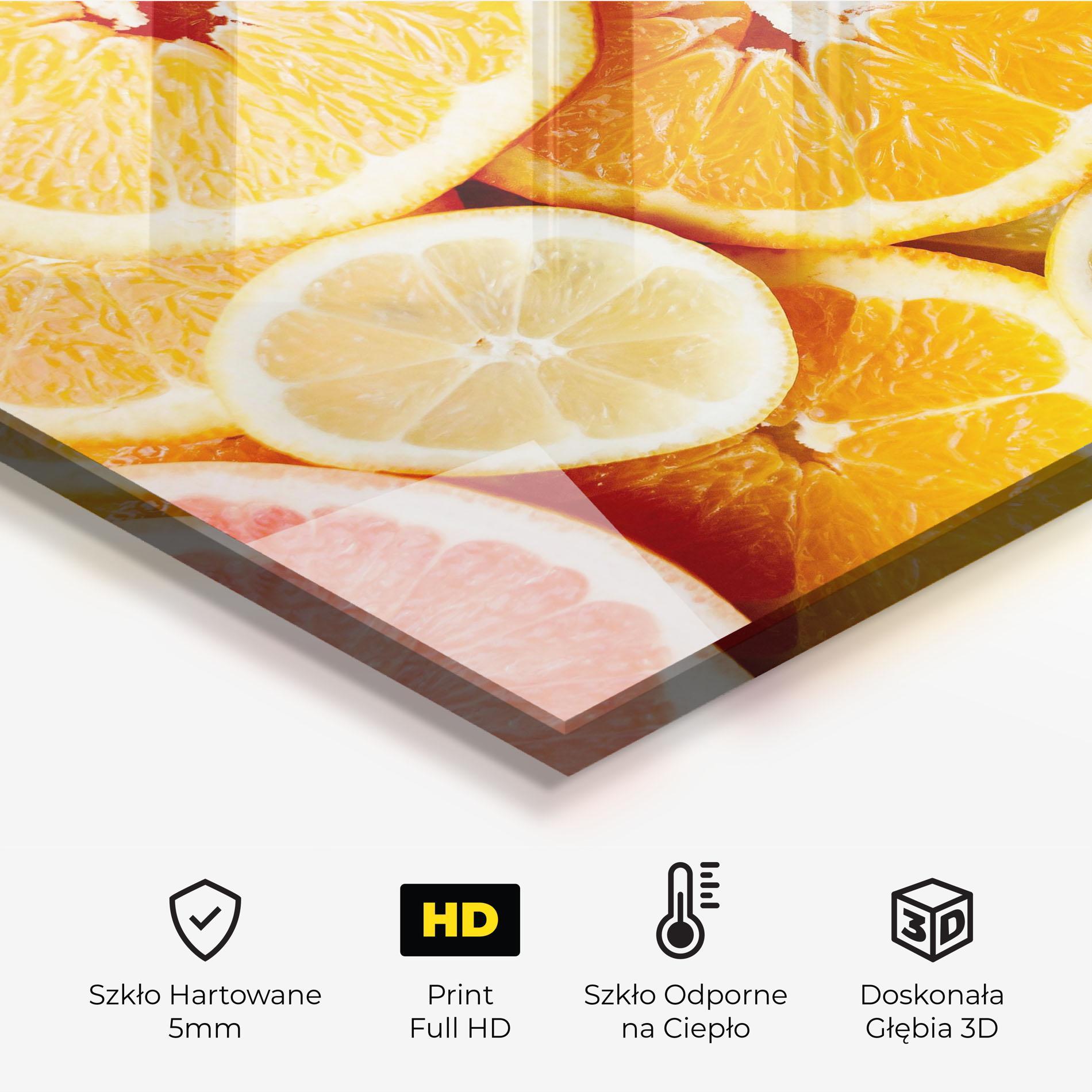 Panel Szklany do Kuchni Citrus Fruits mockup 2