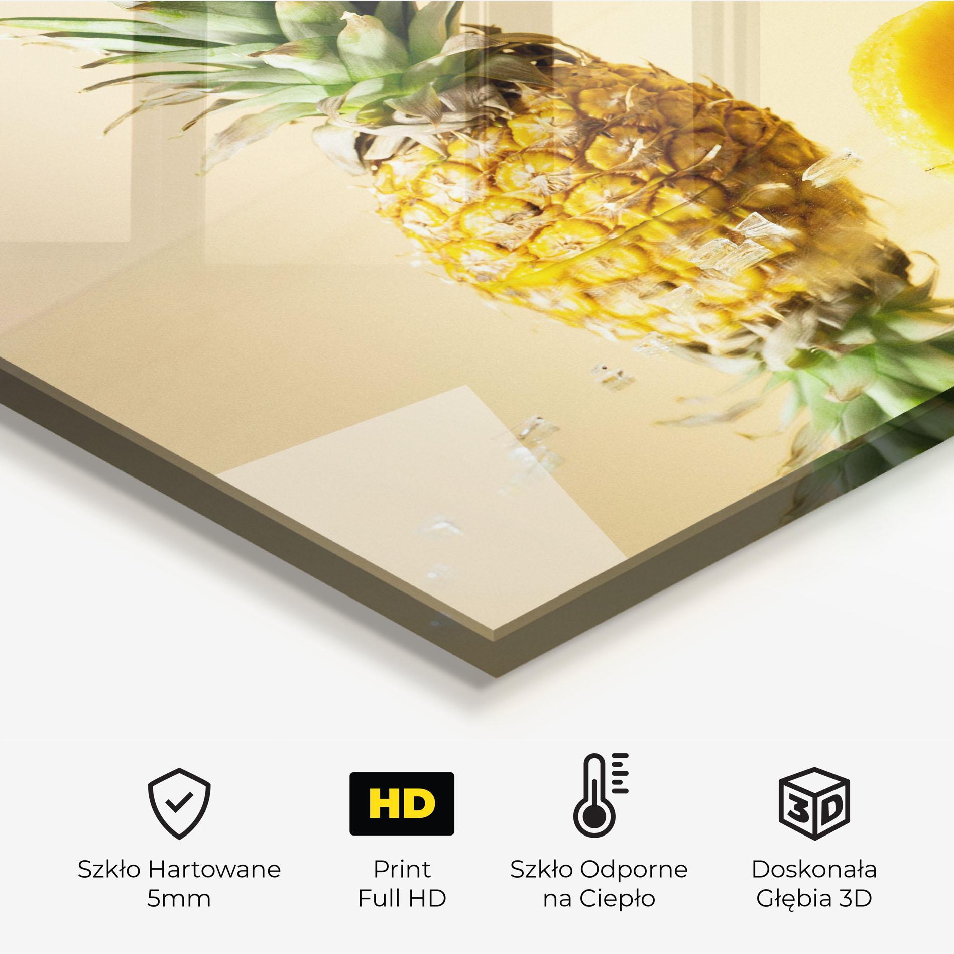 Panel Szklany do Kuchni Cut Pineapple mockup 2