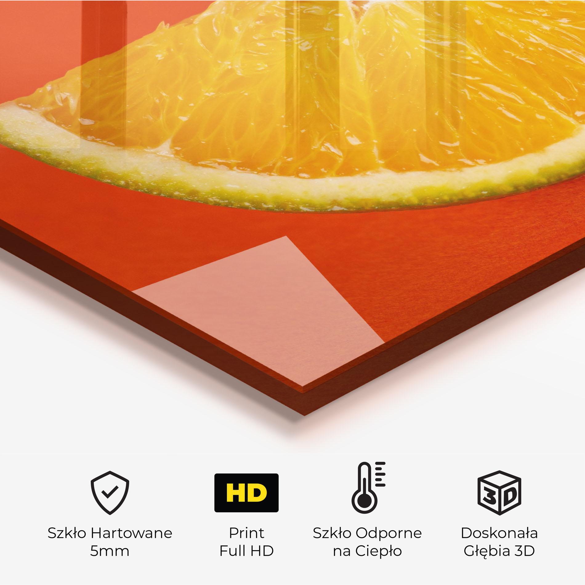 Panel Szklany do Kuchni Green Orange mockup 2
