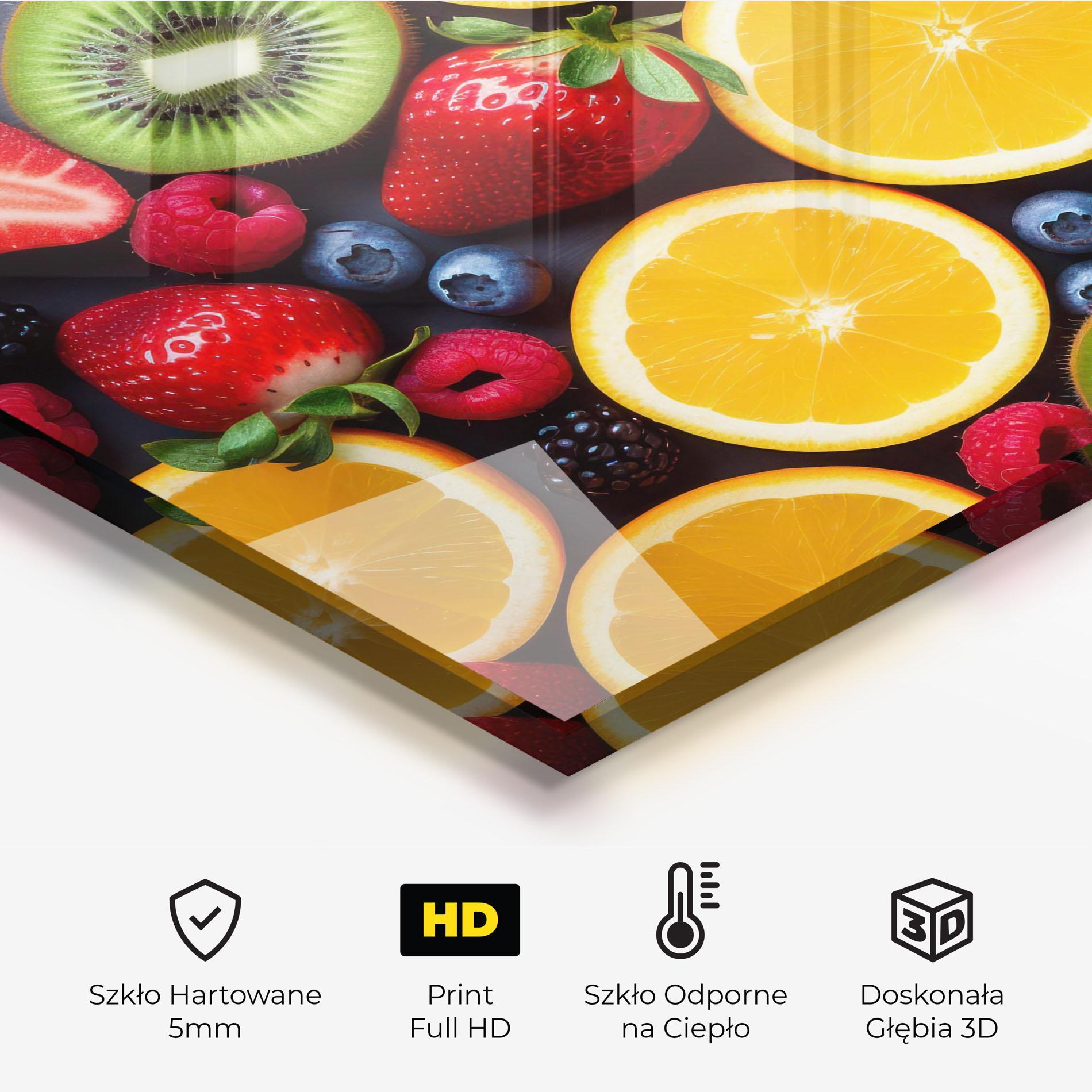 Panel Szklany do Kuchni Orange Fruit Mix mockup 2