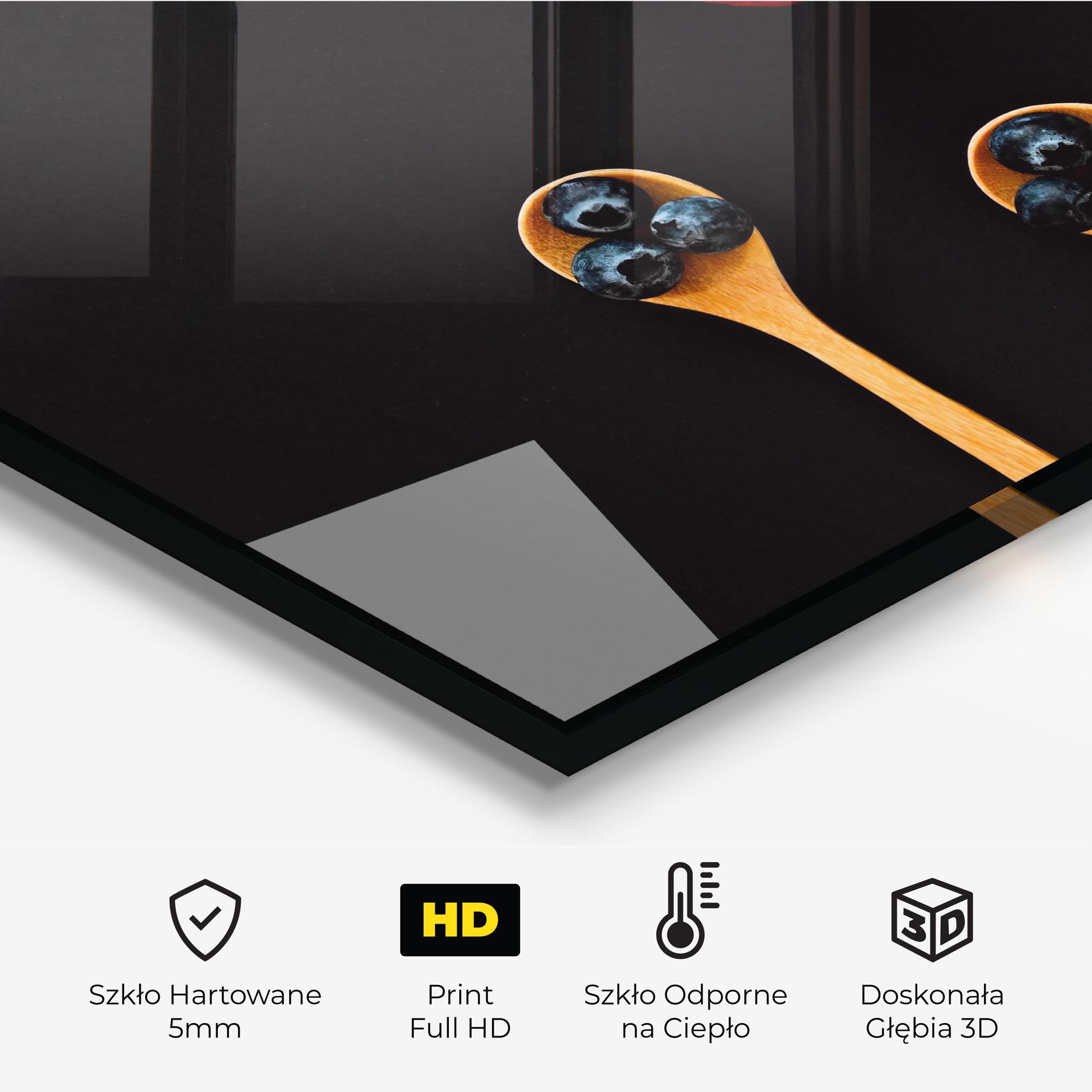 Panel Szklany do Kuchni Strawberries And Blueberries mockup 2