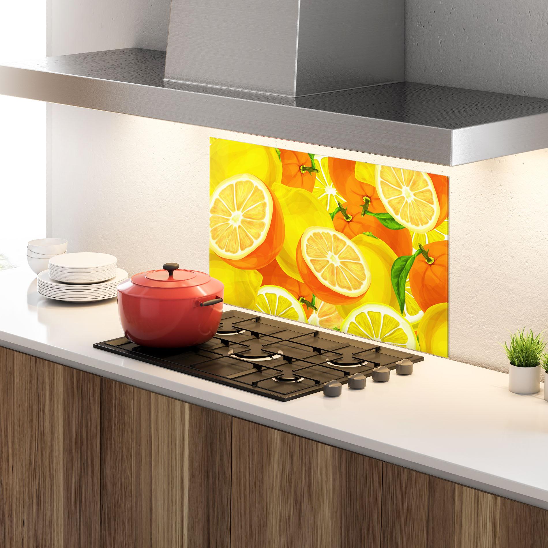Panel Szklany do Kuchni Juicy Orange mockup 4