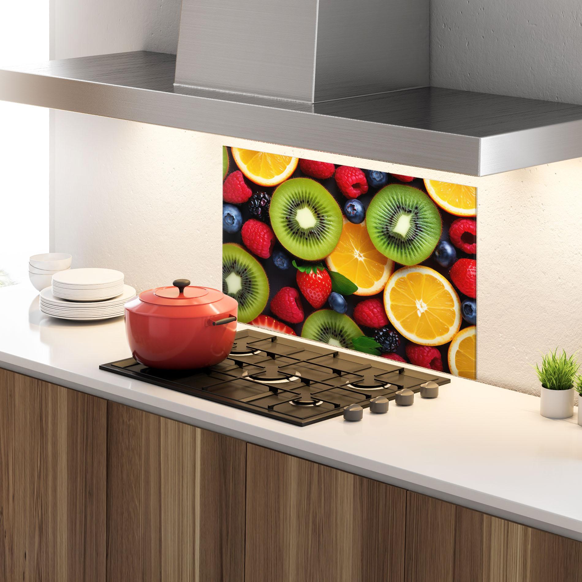 Panel Szklany do Kuchni Kiwi Fruit Mix mockup 4