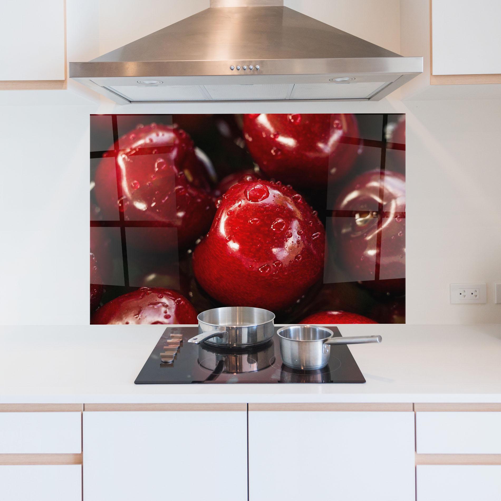 Panel Szklany do Kuchni Cherries mockup 5