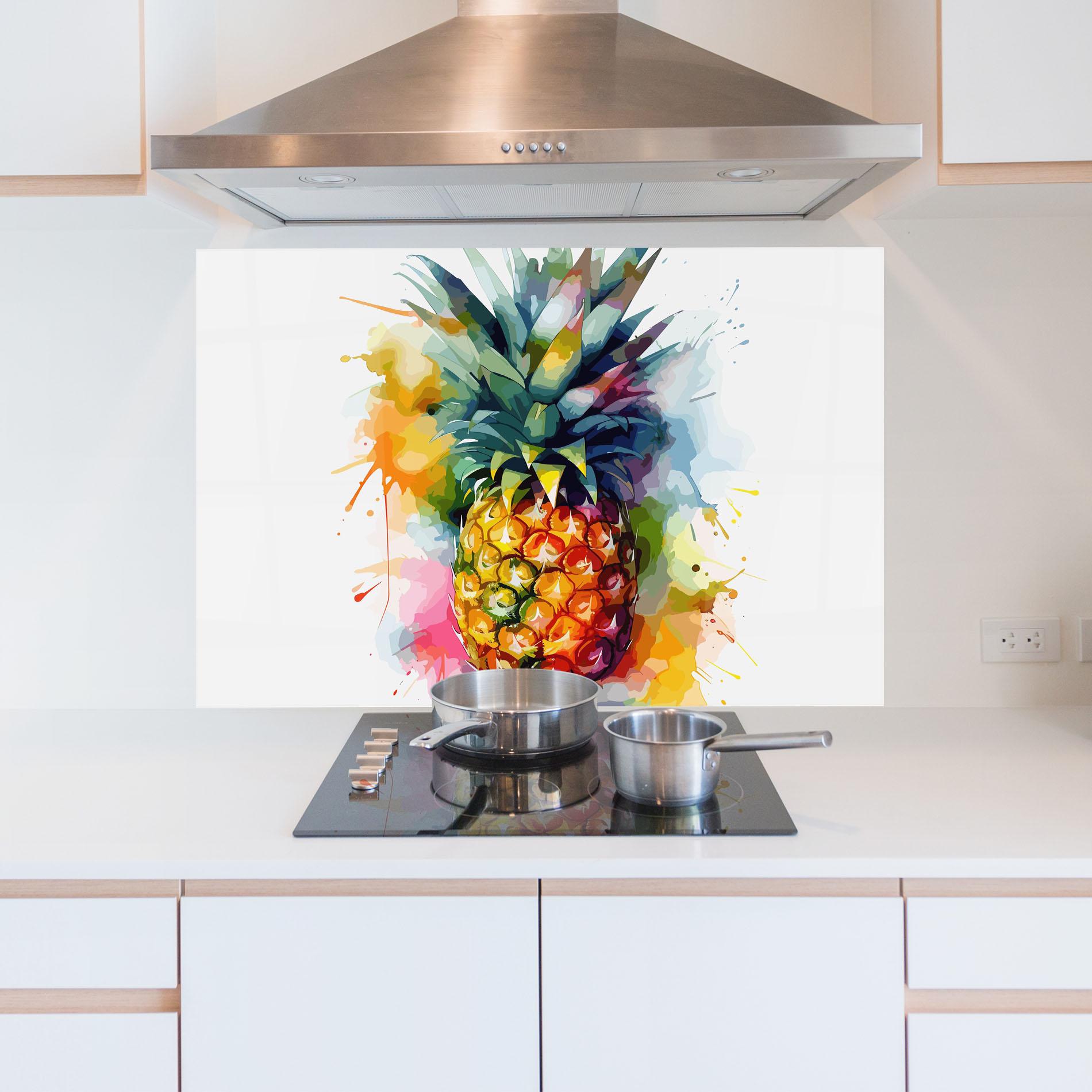 Panel Szklany do Kuchni Color Mix Pineapple mockup 5