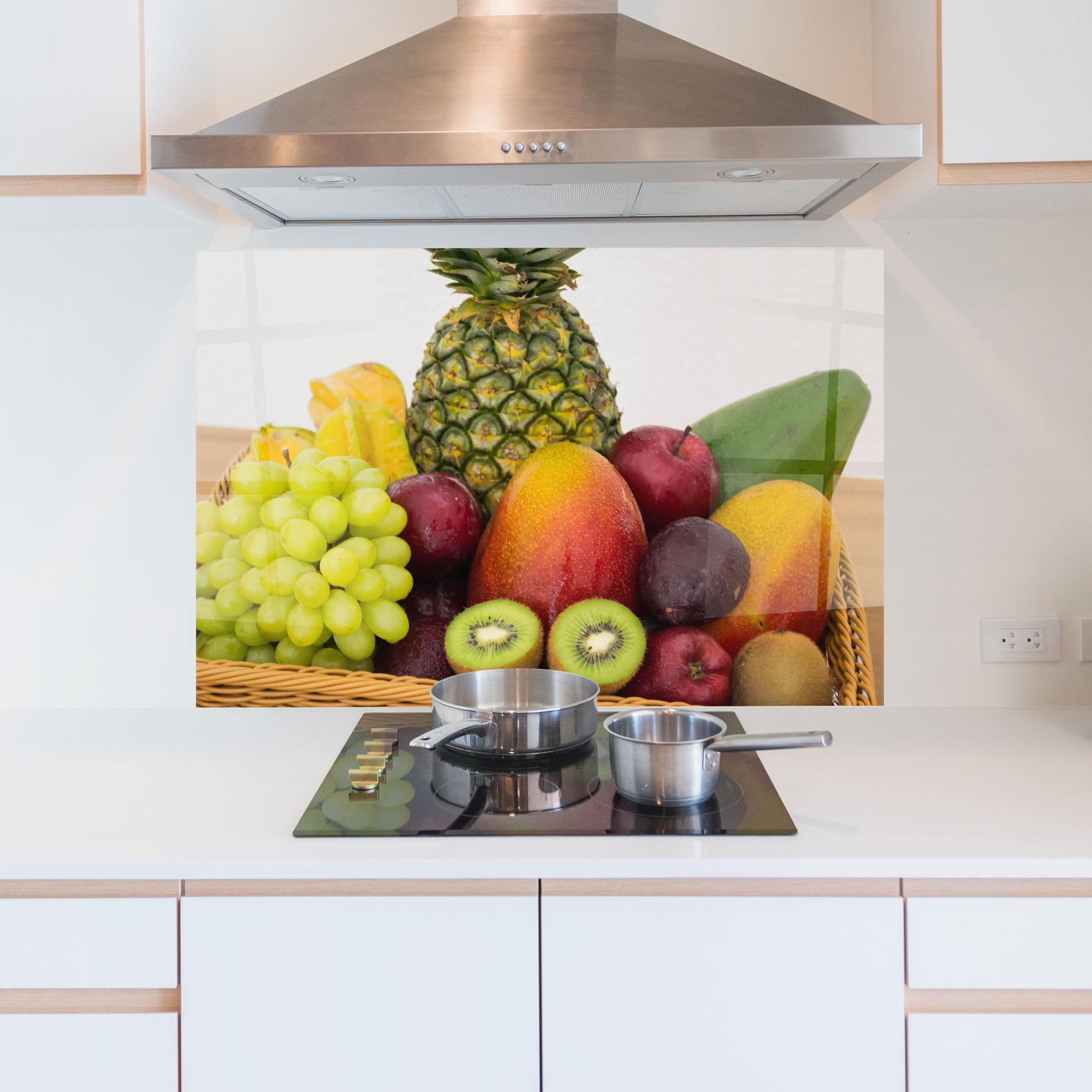 Panel Szklany do Kuchni Fruit Basket mockup 5