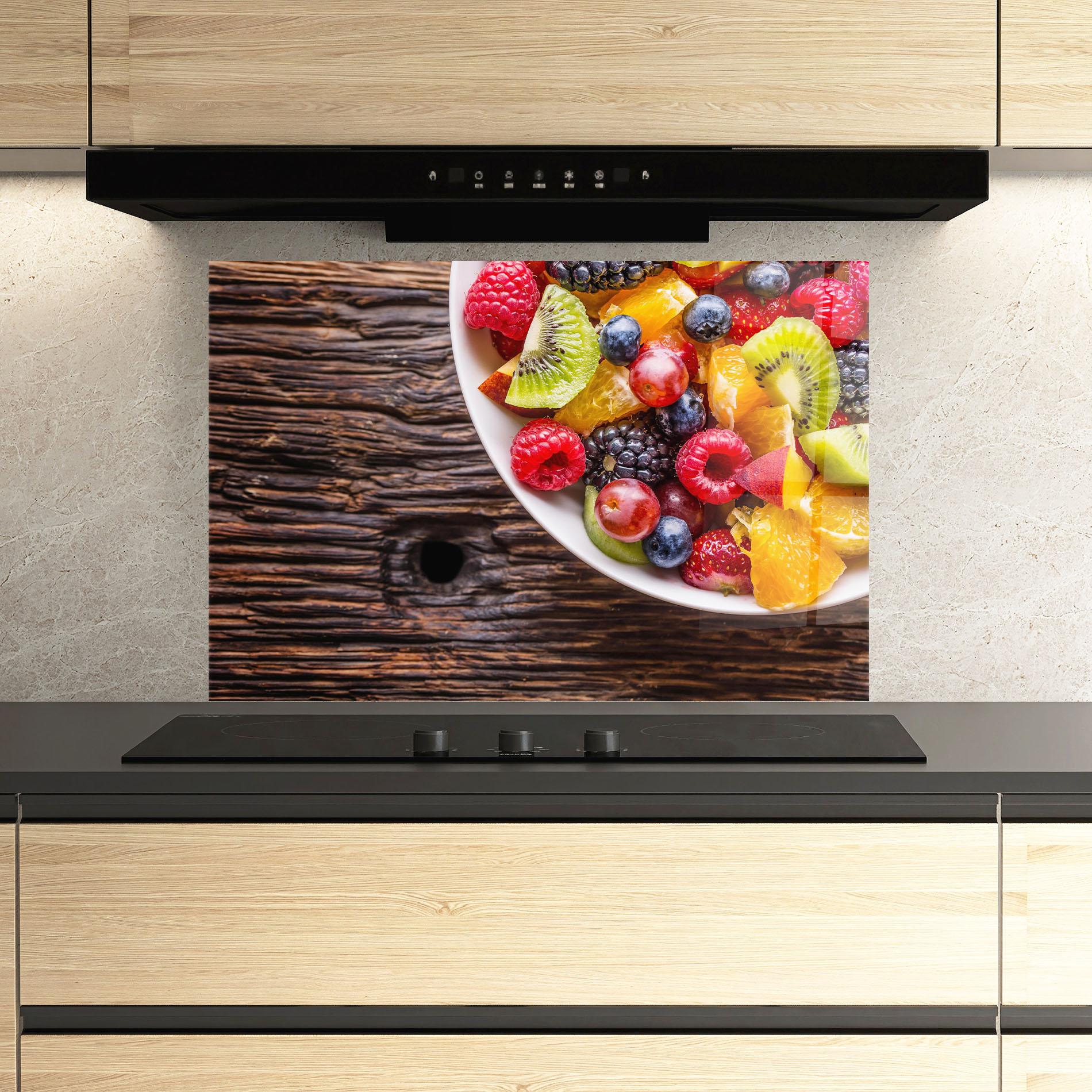 Panel Szklany do Kuchni Fresh Fruit Salad mockup 3