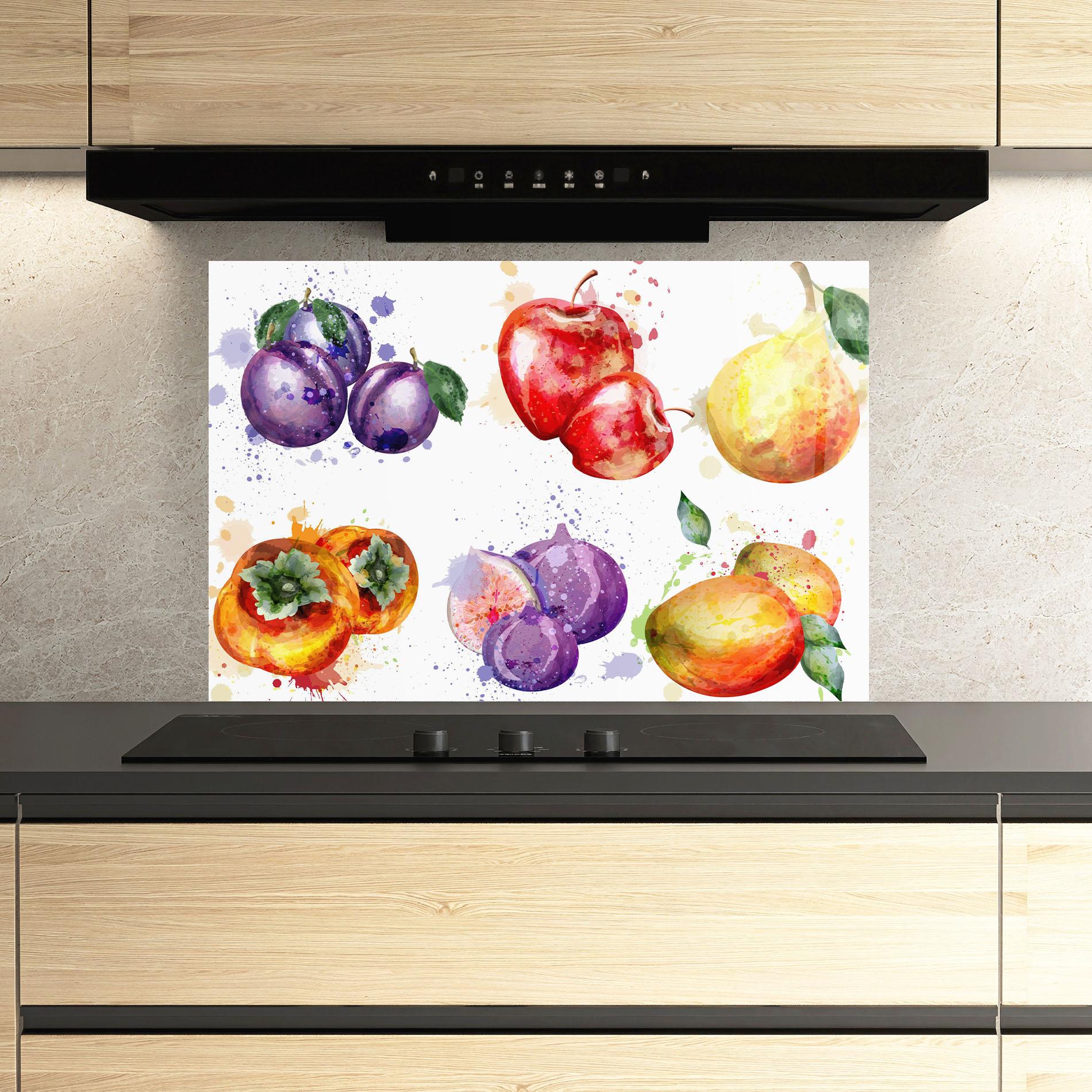 Panel Szklany do Kuchni Fruits Art mockup 3