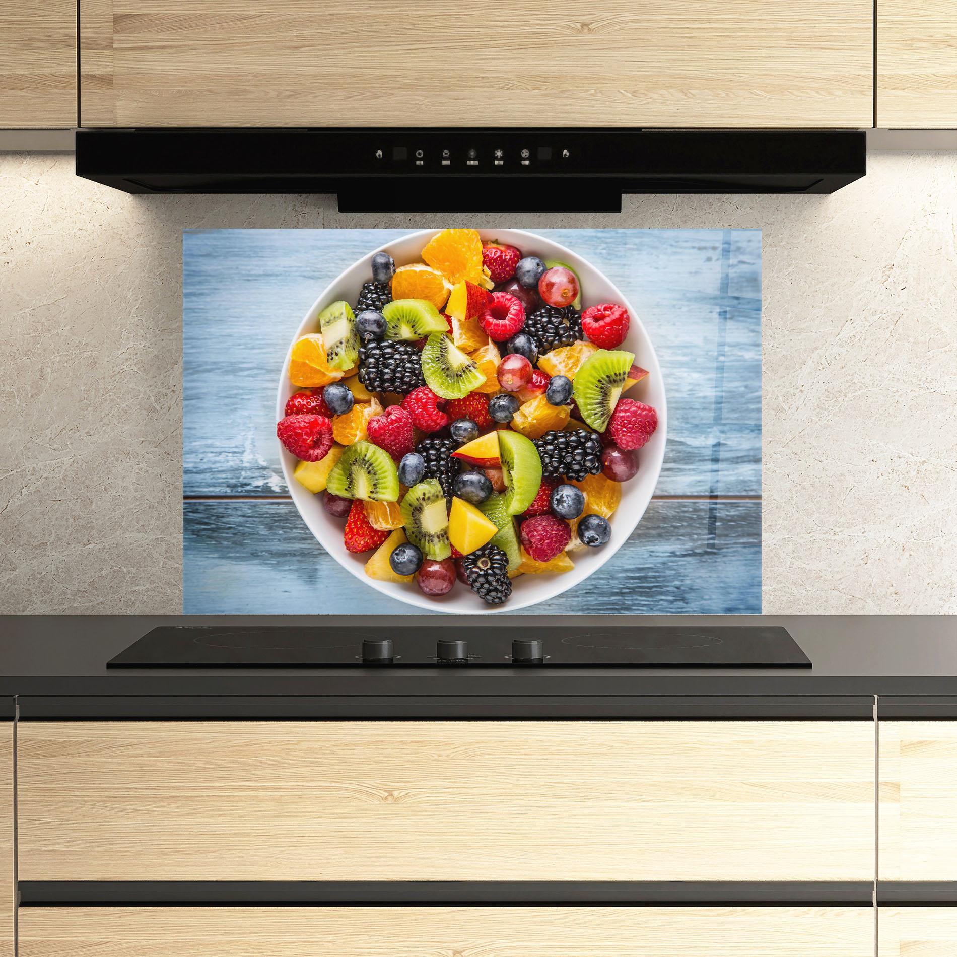Panel Szklany do Kuchni Tropical Fruit Salad mockup 3