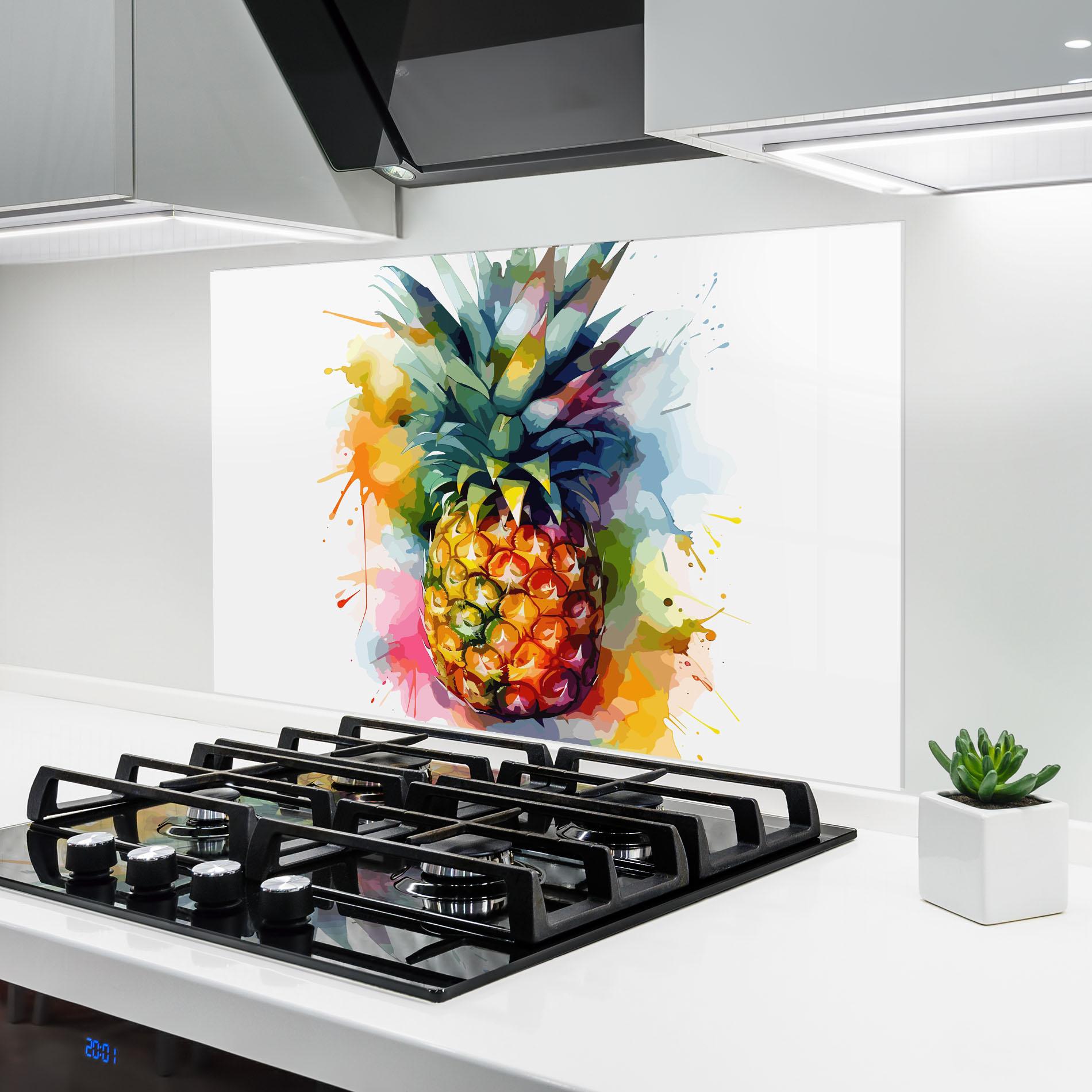 Panel Szklany do Kuchni Color Mix Pineapple mockup 6