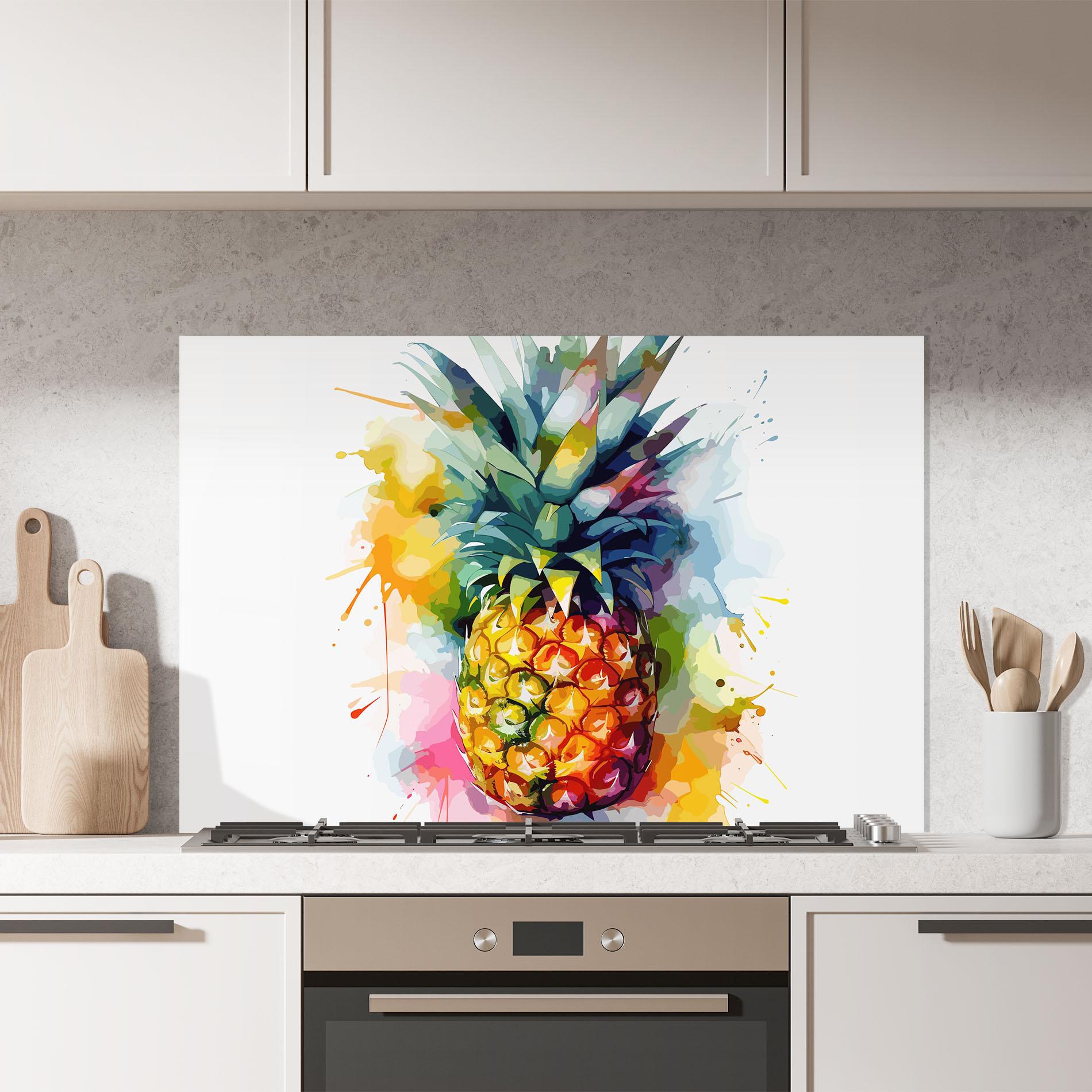 Panel Szklany do Kuchni Color Mix Pineapple mockup 7