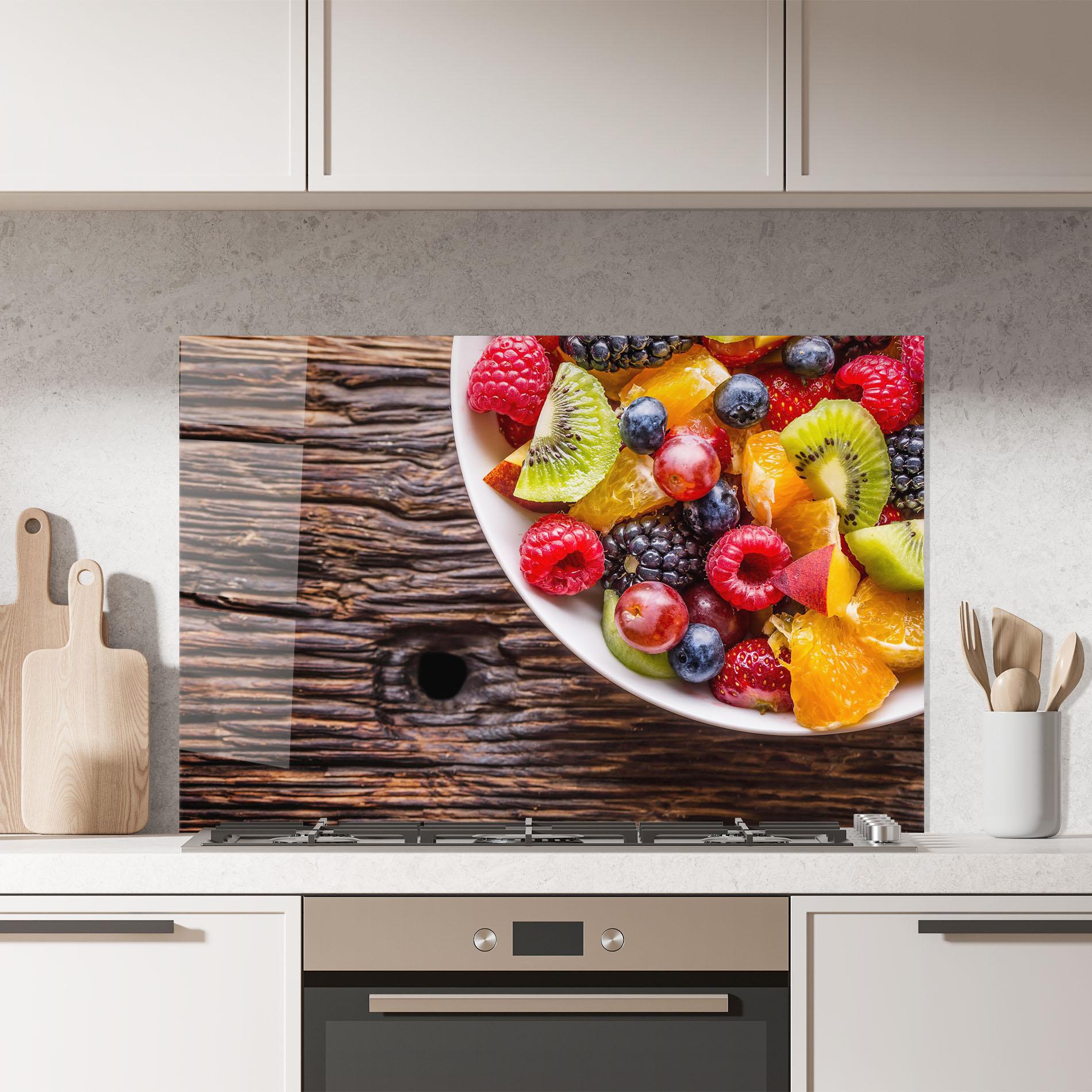 Panel Szklany do Kuchni Fresh Fruit Salad mockup 7