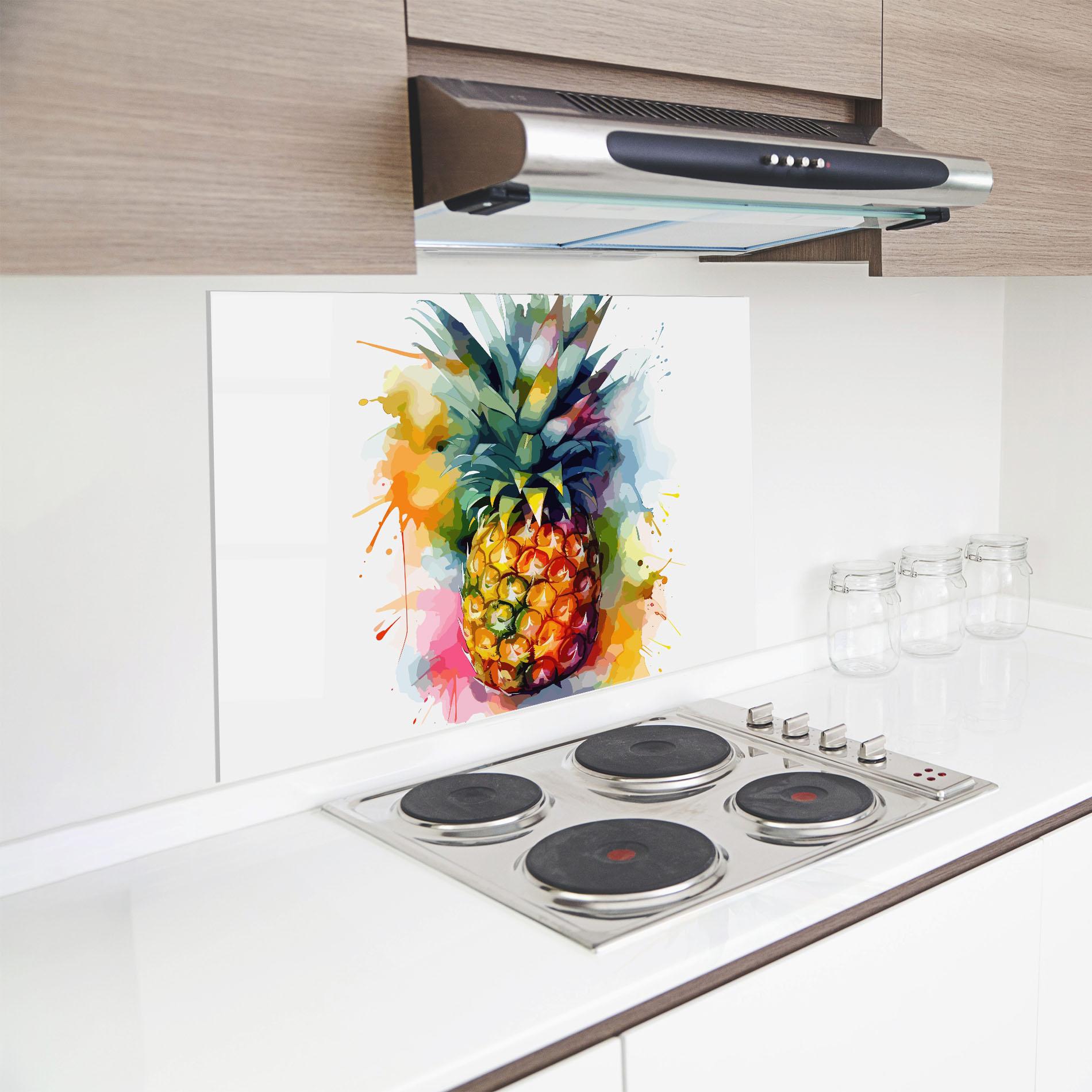 Panel Szklany do Kuchni Color Mix Pineapple mockup 8