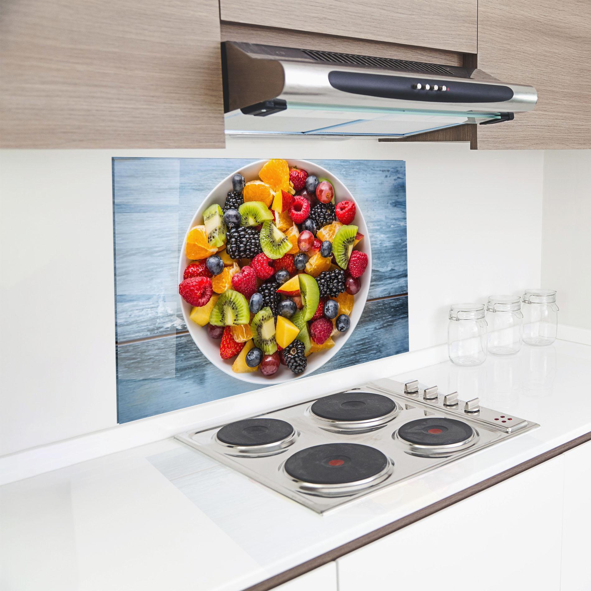 Panel Szklany do Kuchni Tropical Fruit Salad mockup 8