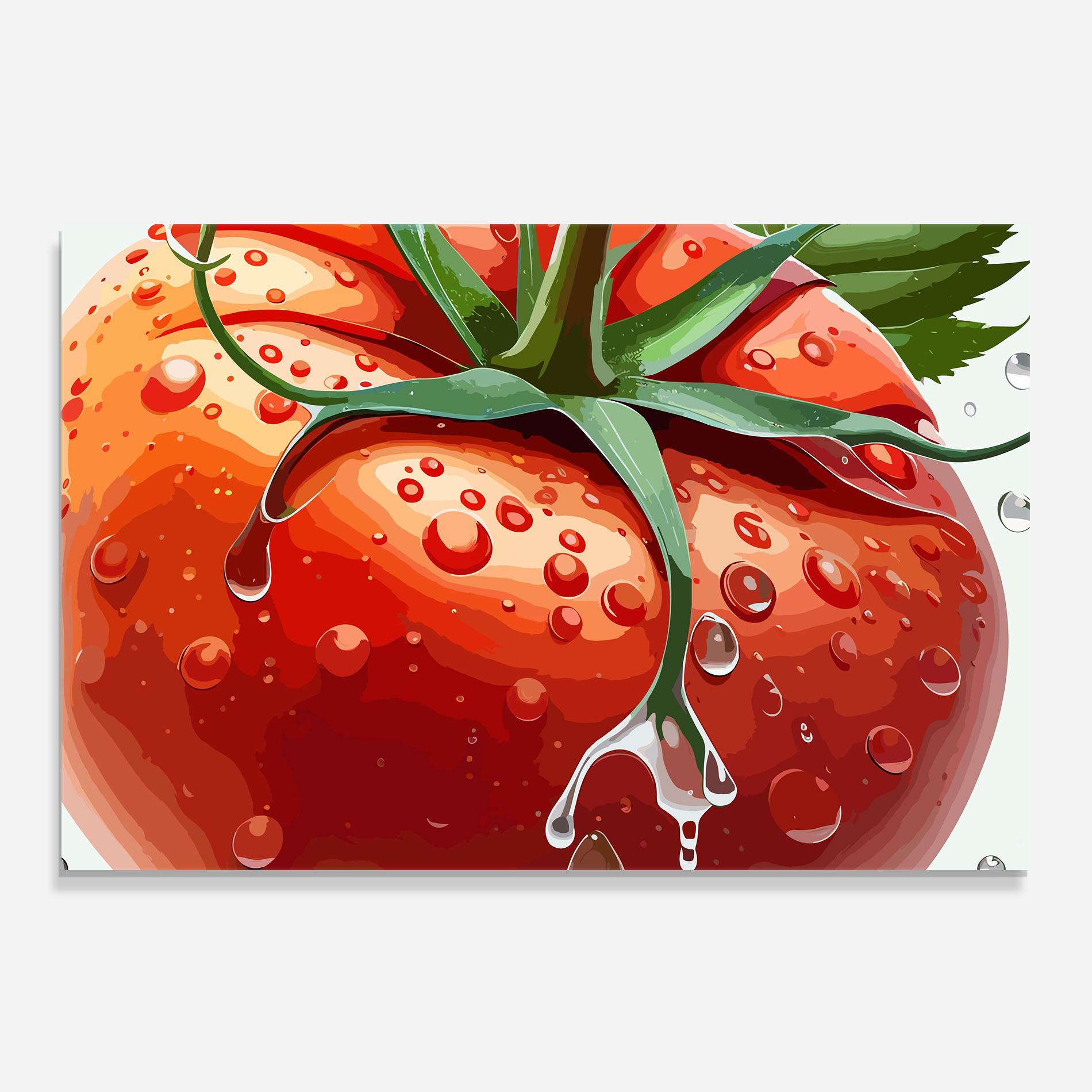 Panel Szklany do Kuchni Close Tomato mockup 0