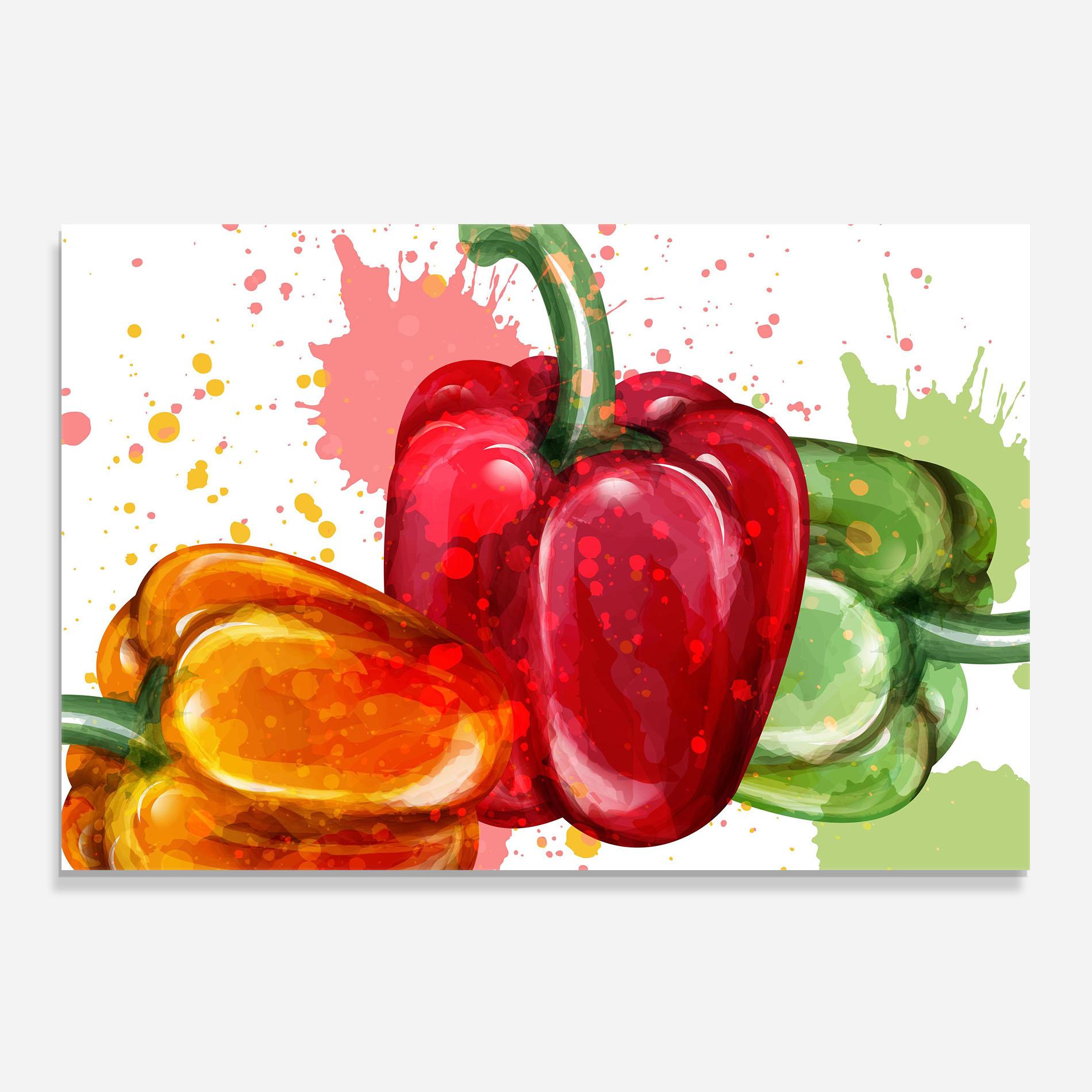 Panel Szklany do Kuchni Nice Color Bellpepper mockup 0