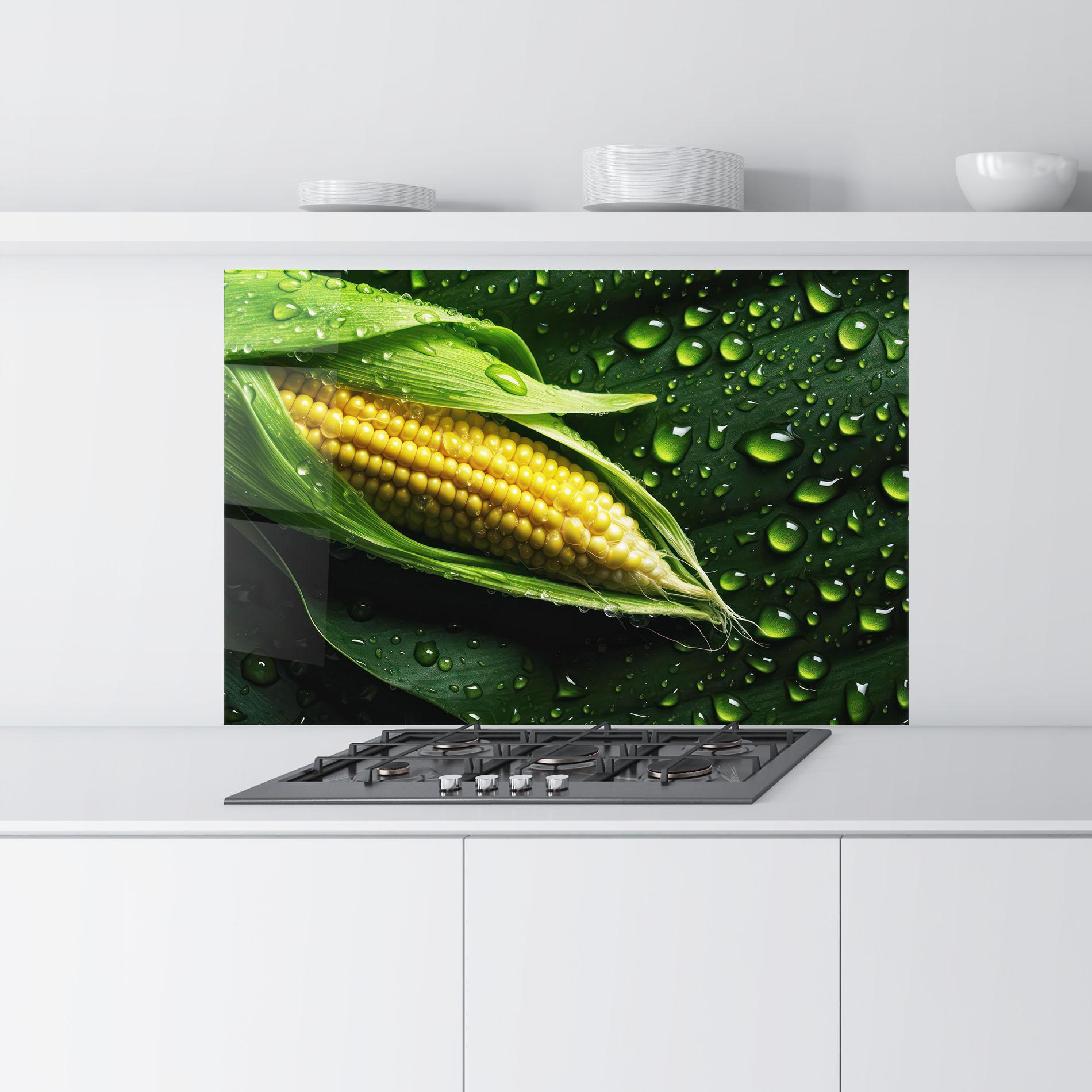 Panel Szklany do Kuchni Rainy Clean Corn mockup 9