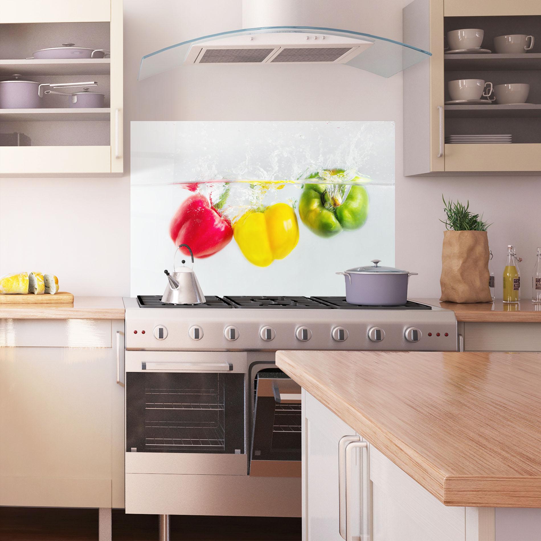 Panel Szklany do Kuchni Colorful Bellpepper mockup 1