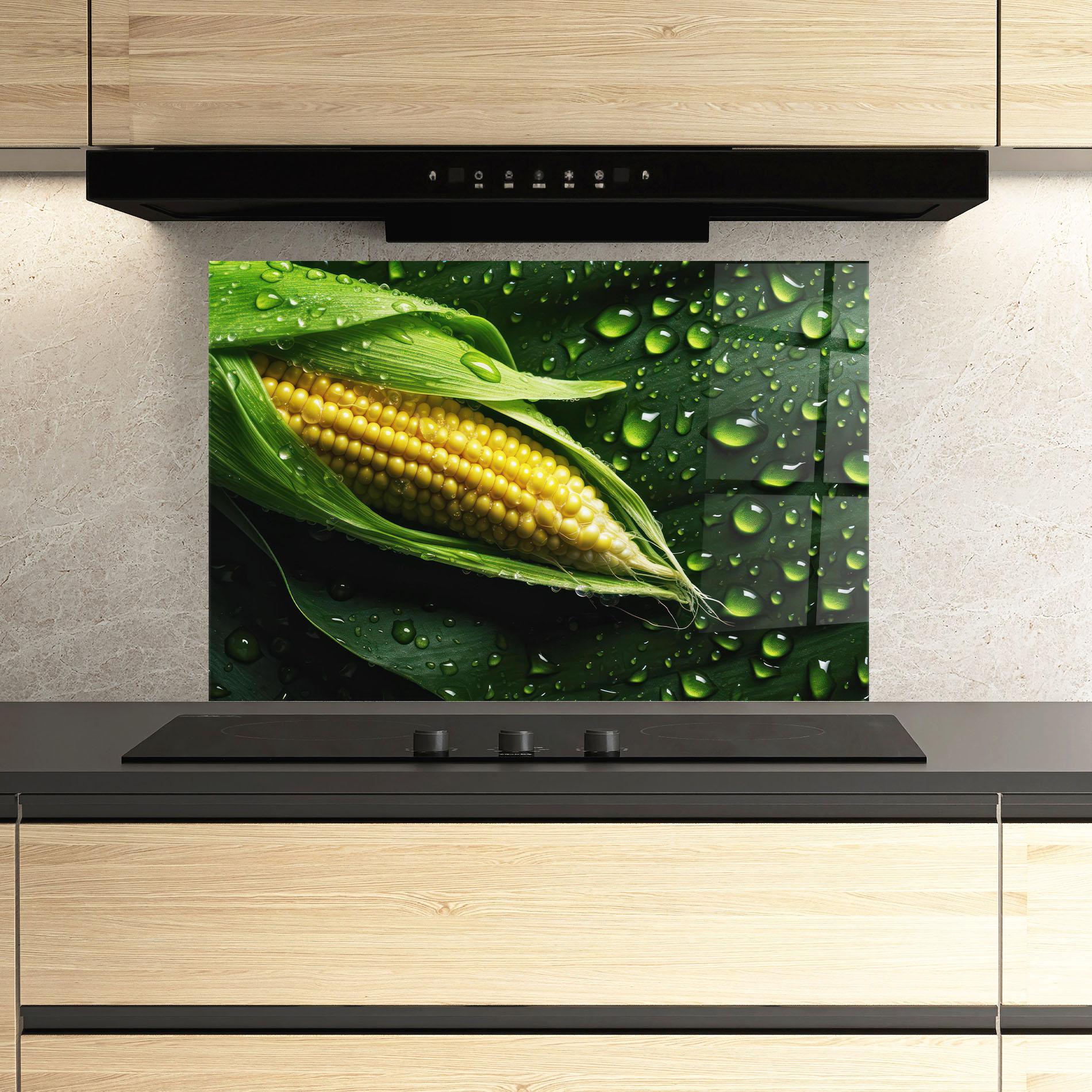 Panel Szklany do Kuchni Rainy Clean Corn mockup 3