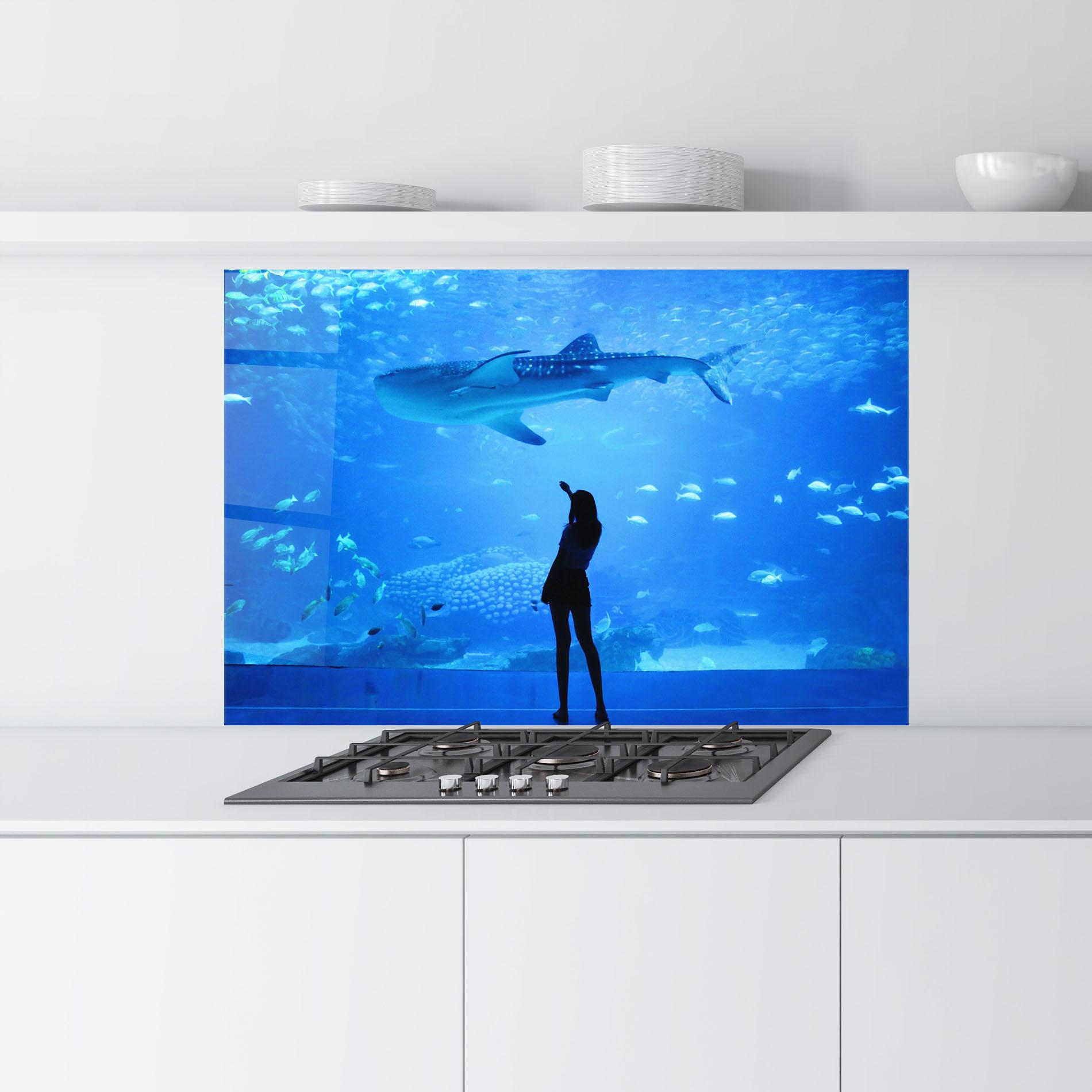 Panel Szklany do Kuchni Aquarium Girl mockup 9