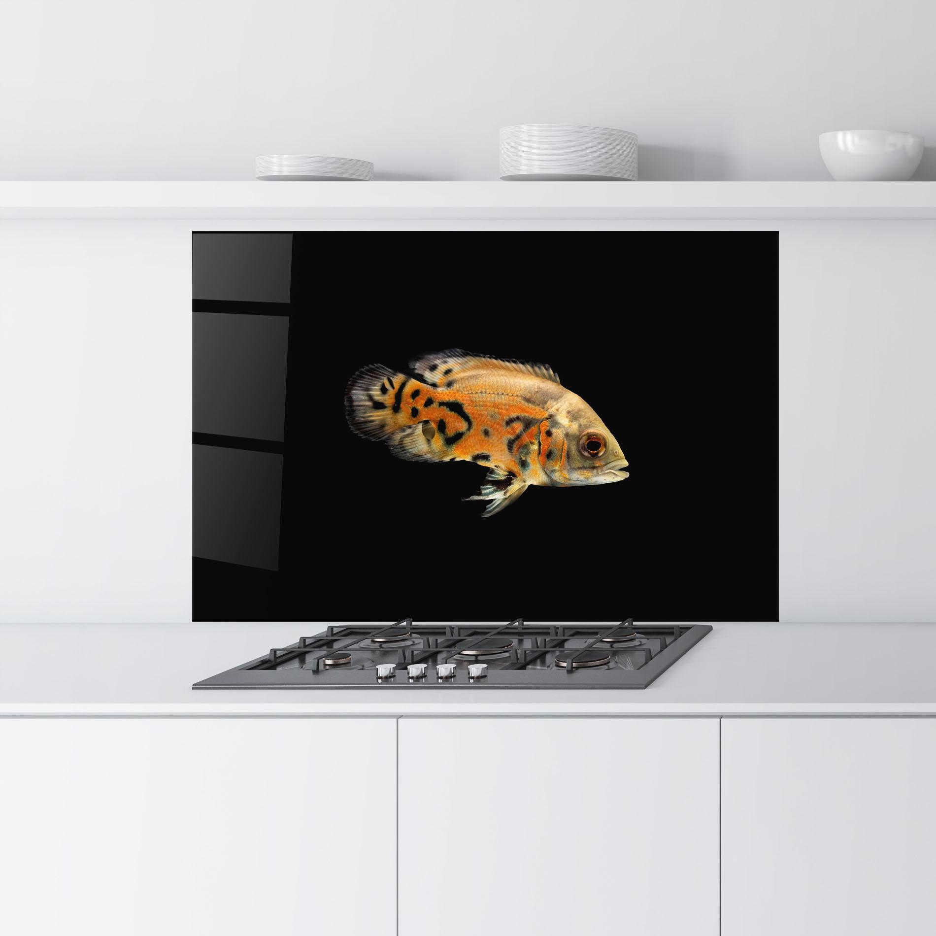 Panel Szklany do Kuchni Cute Brown Fish mockup 9