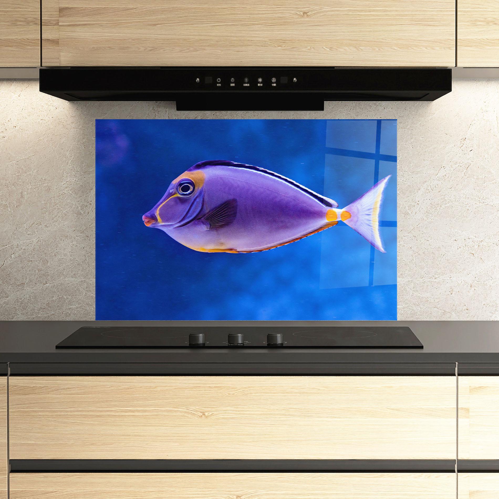 Panel Szklany do Kuchni Pink Lips Fish mockup 3