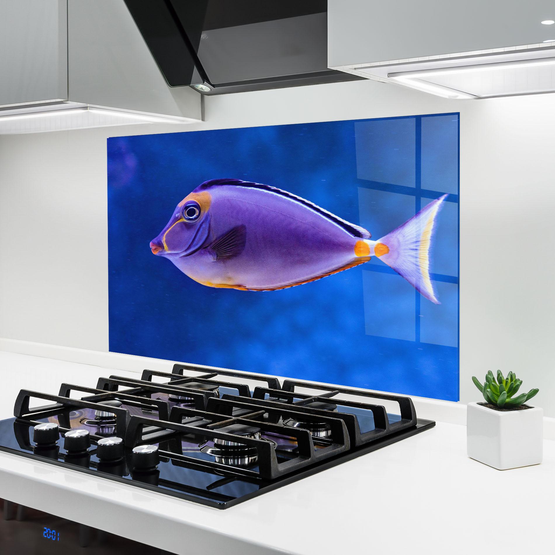 Panel Szklany do Kuchni Pink Lips Fish mockup 6