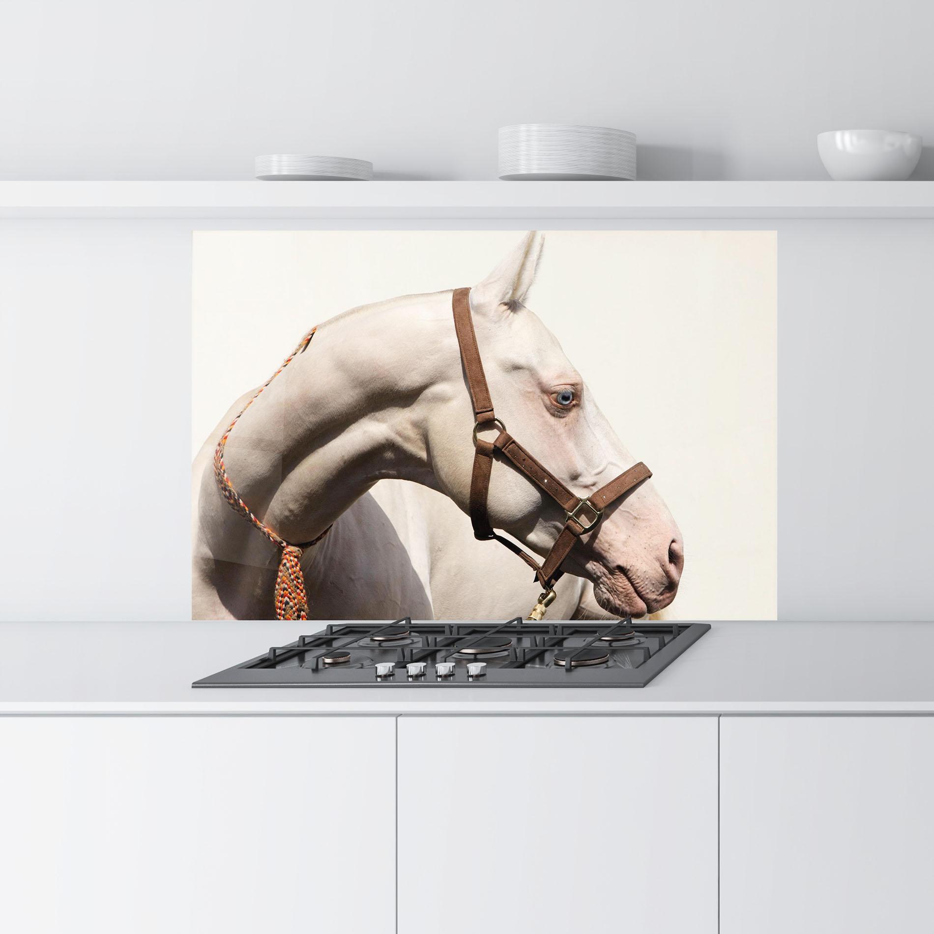 Panel Szklany do Kuchni Blue Eye Horse mockup 9