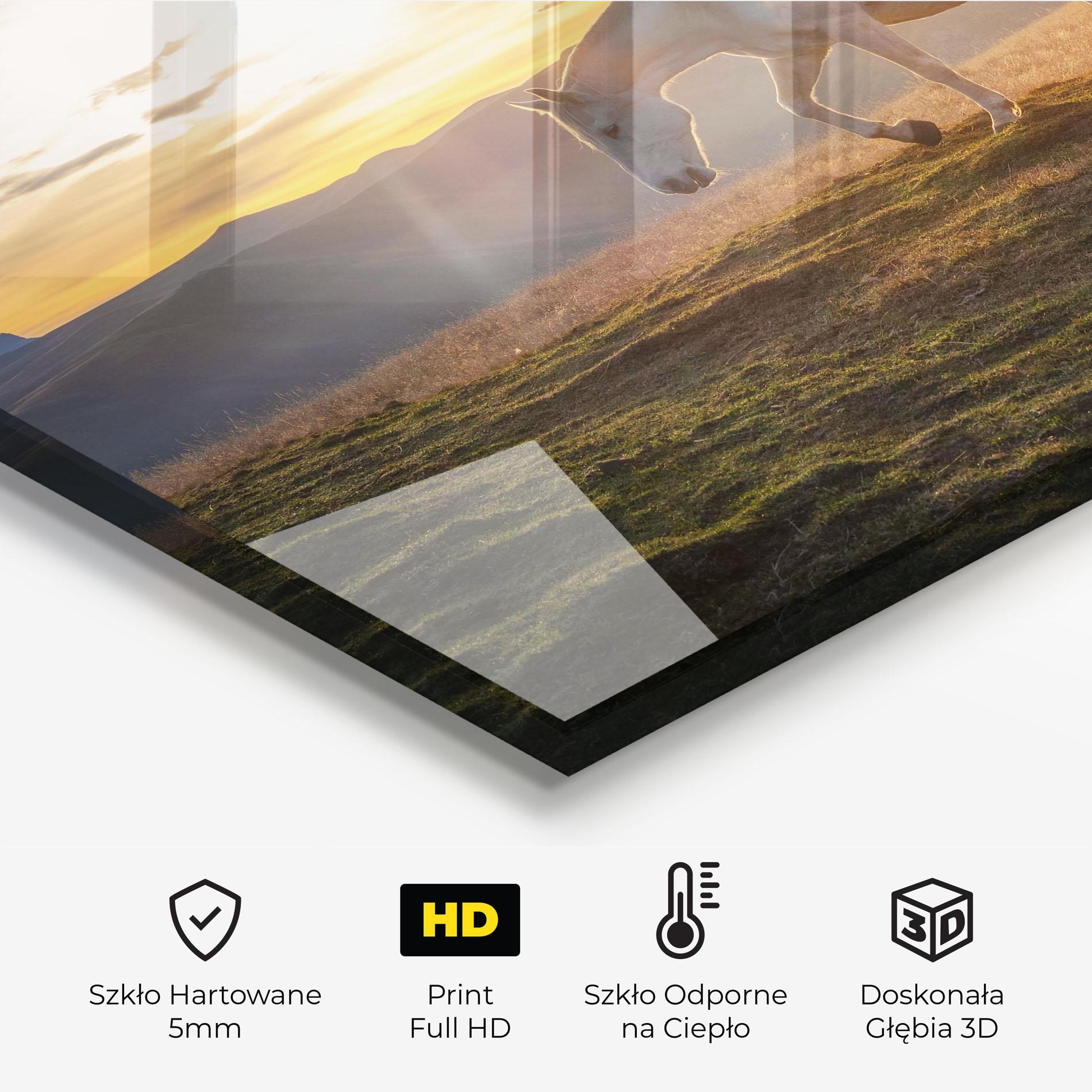 Panel Szklany do Kuchni Mountain White Horse mockup 2