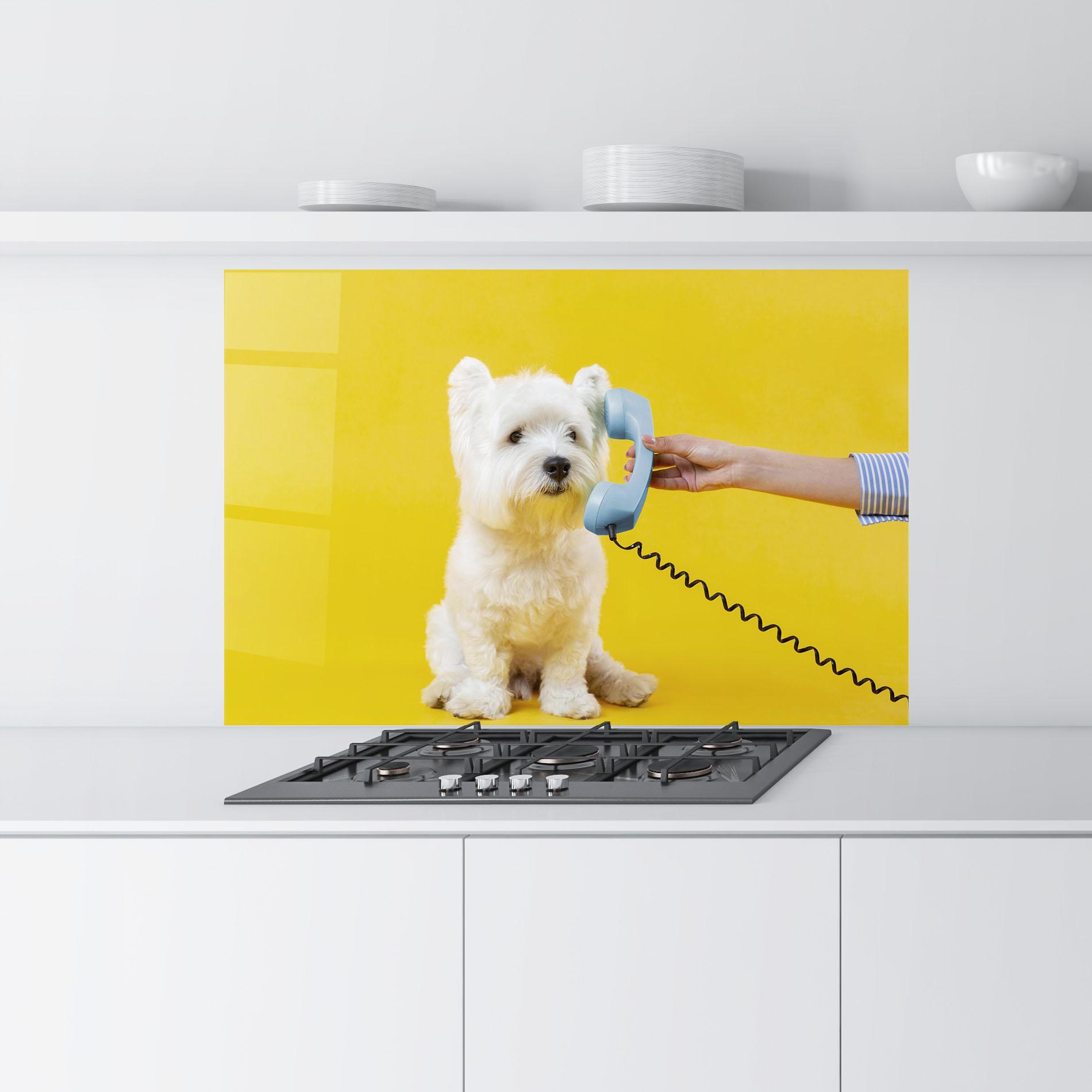 Panel Szklany do Kuchni Cute Little Dog mockup 9