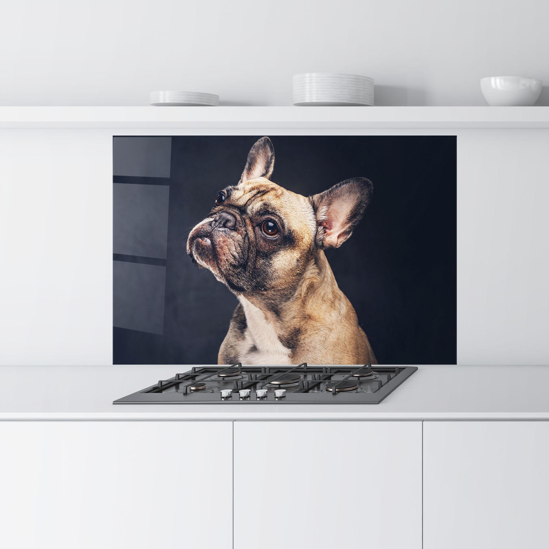 Panel Szklany do Kuchni Funny Face Dog mockup 9