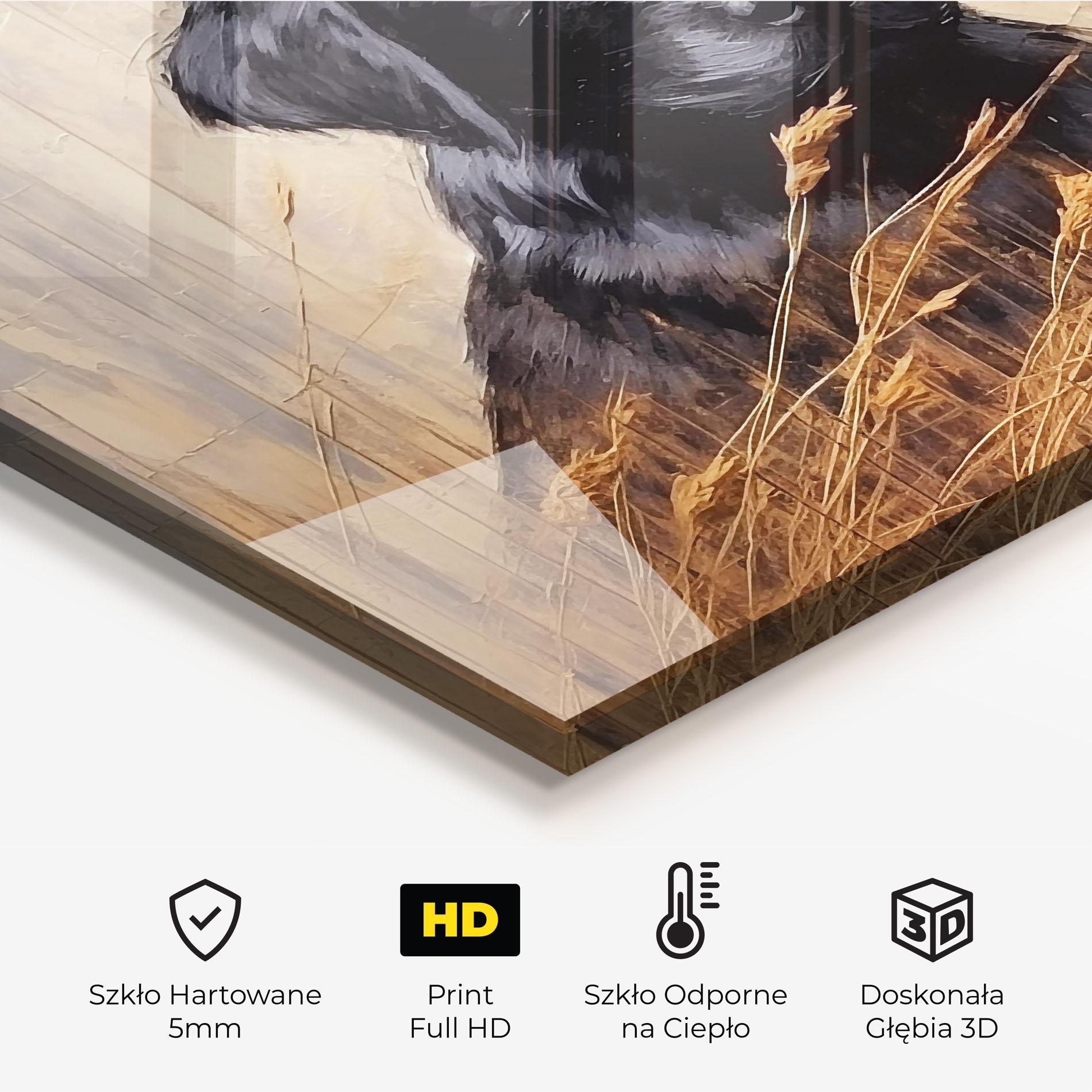 Panel Szklany do Kuchni Black Dog Art mockup 2