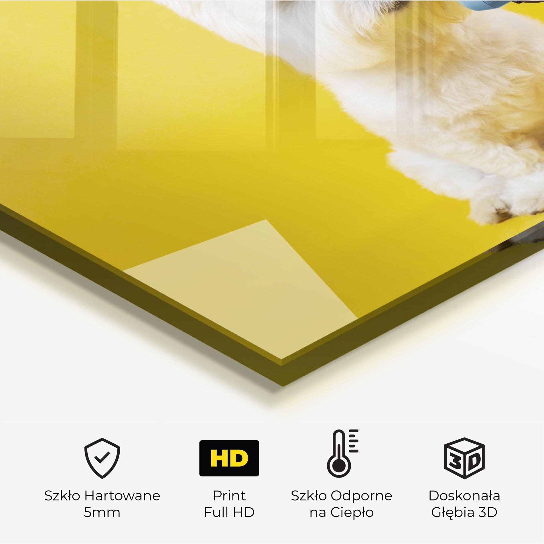 Panel Szklany do Kuchni Cute Little Dog mockup 2