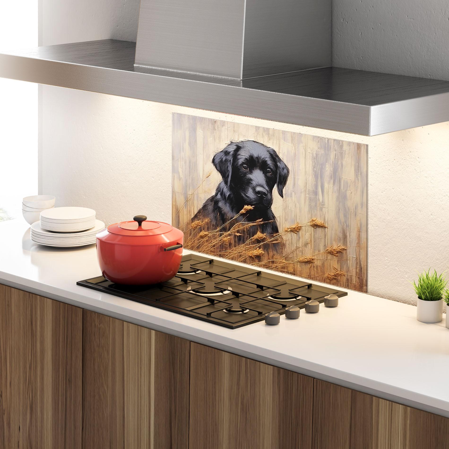 Panel Szklany do Kuchni Black Dog Art mockup 4