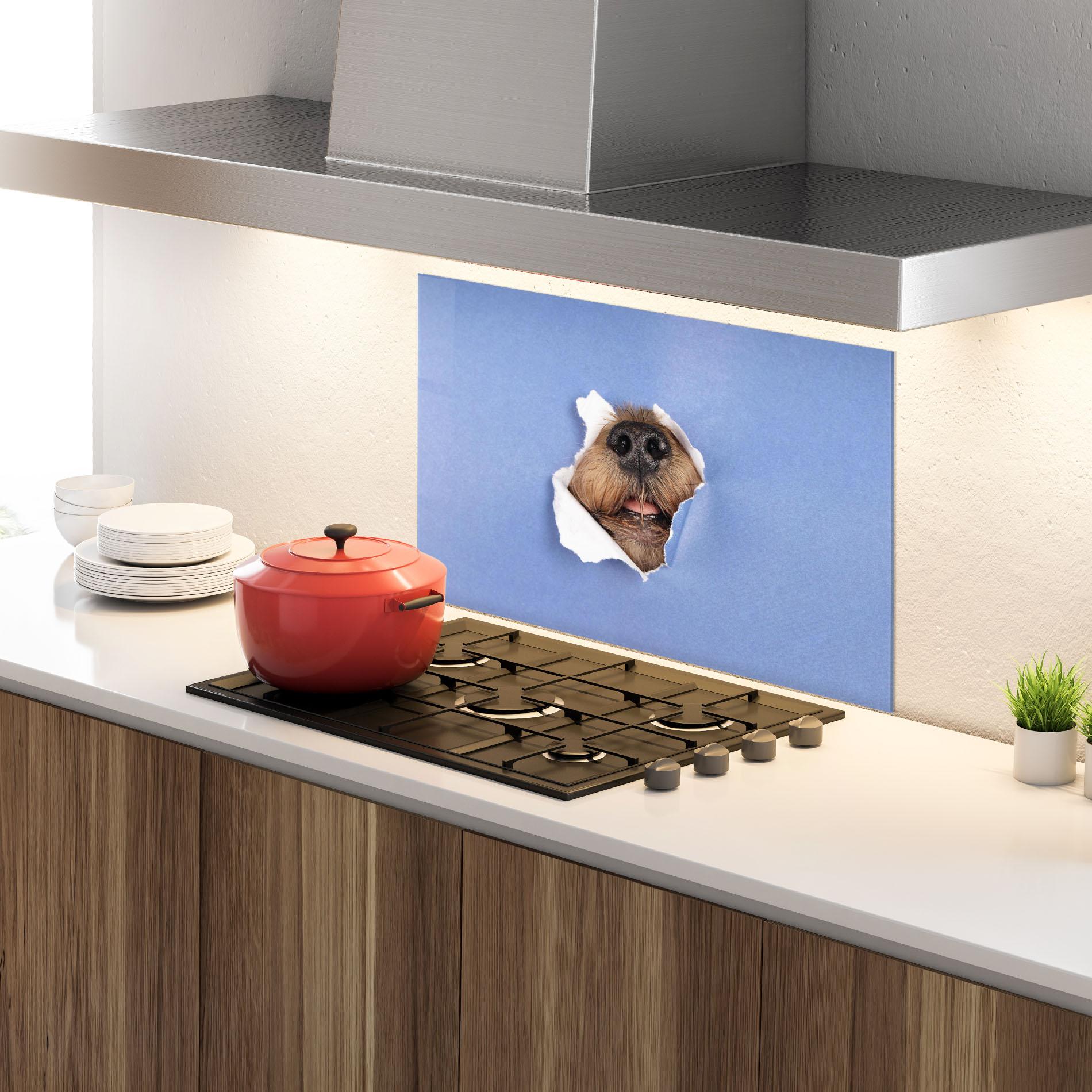 Panel Szklany do Kuchni Dog Small Nose mockup 4