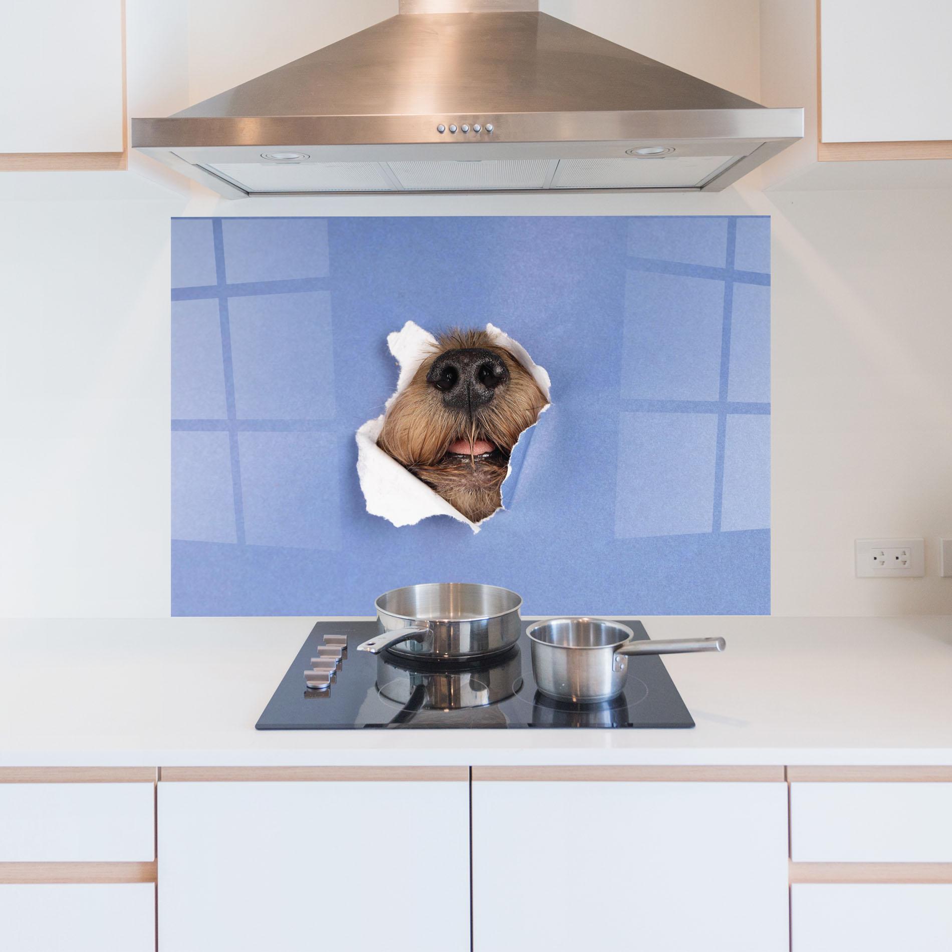 Panel Szklany do Kuchni Dog Small Nose mockup 5