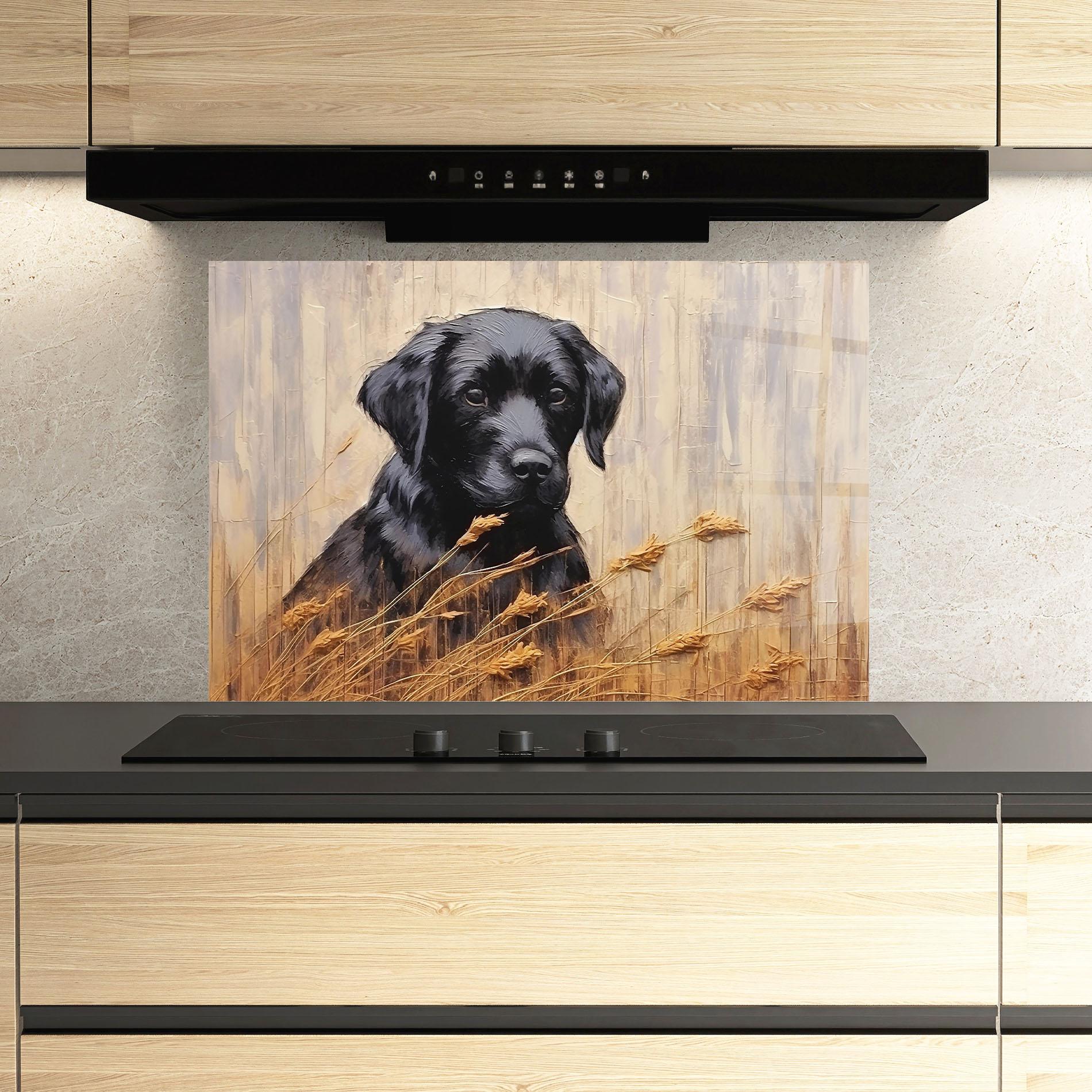Panel Szklany do Kuchni Black Dog Art mockup 3
